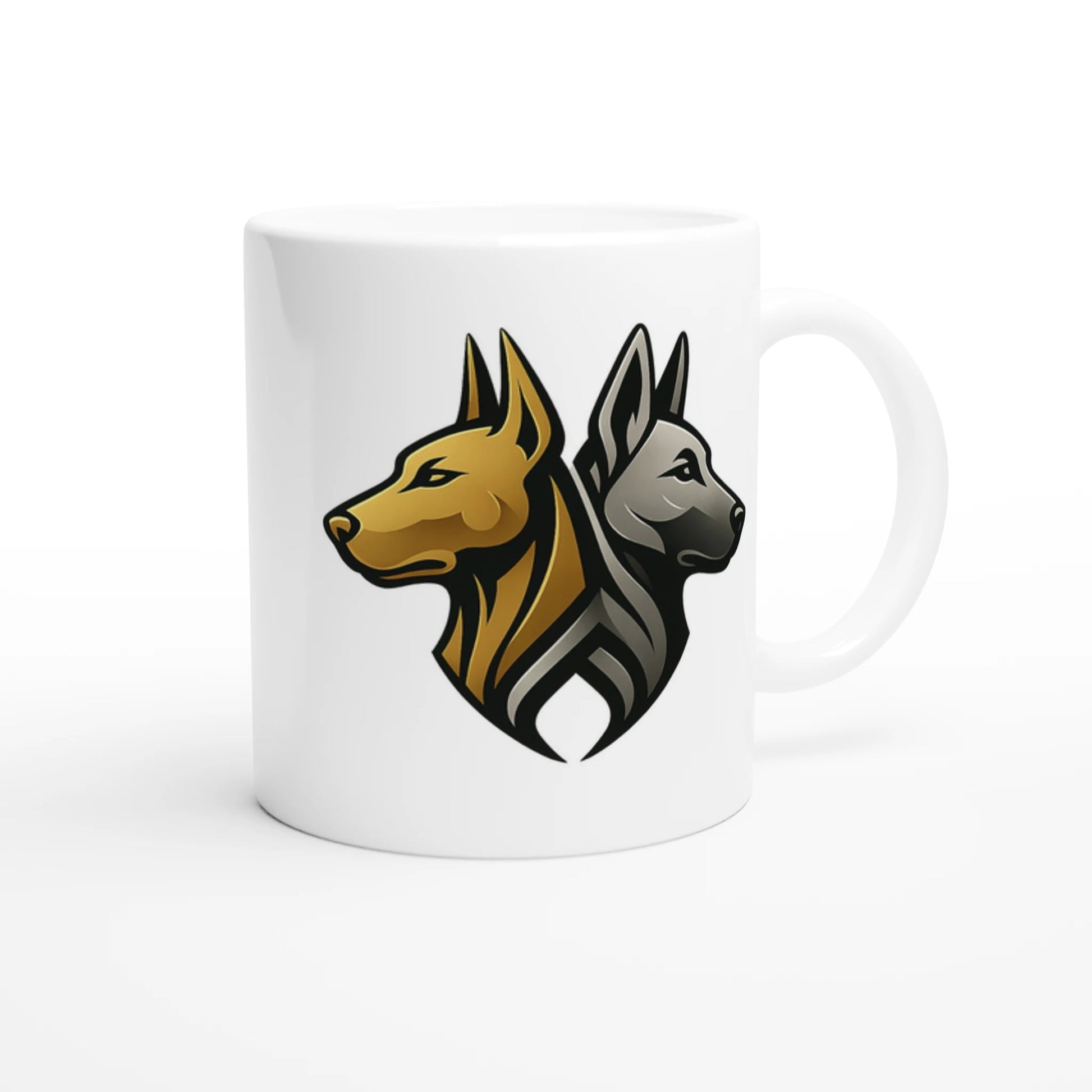 Mug en céramique blanche de 325 ml (11 oz) Cane Corso logo MolossDesign