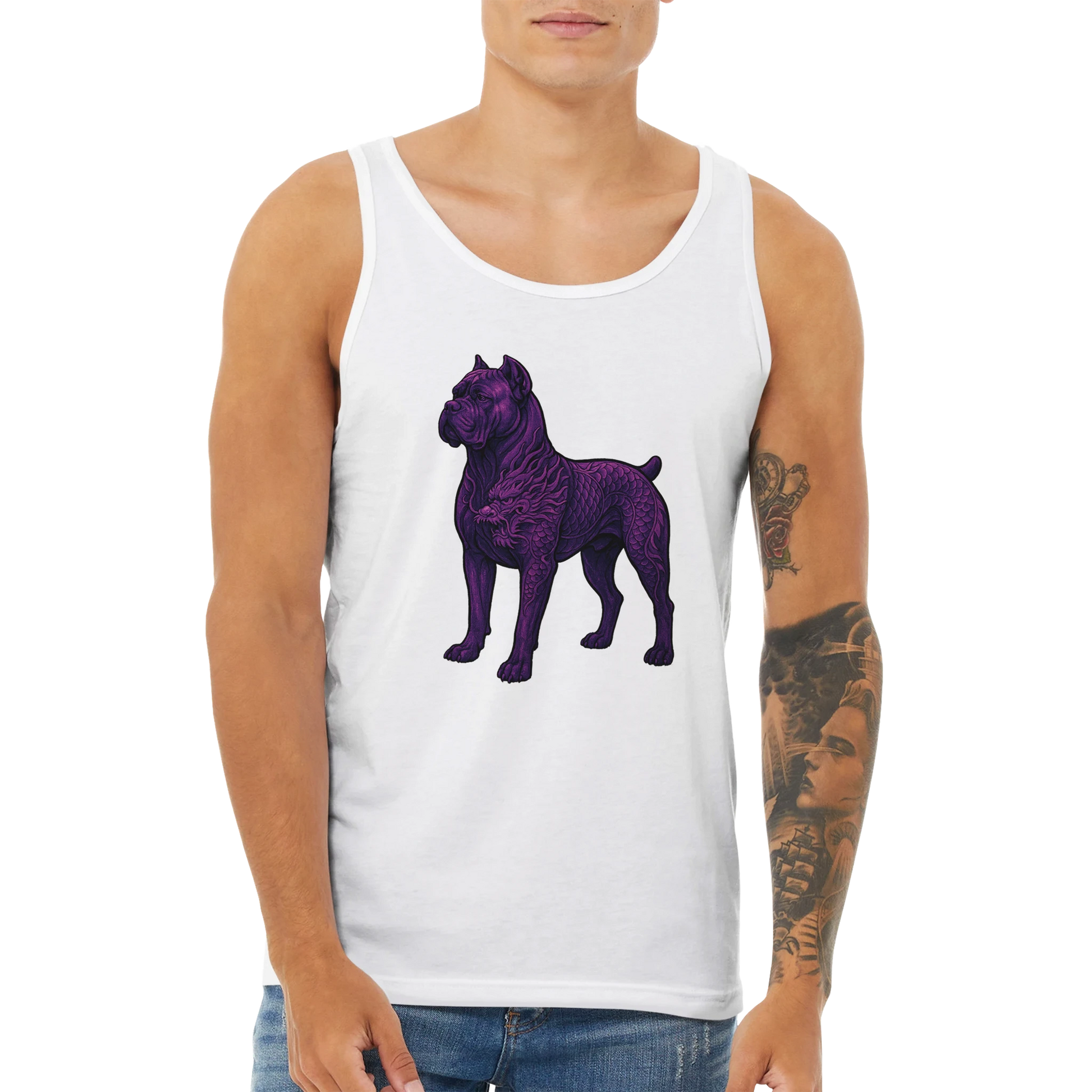 Débardeur adulte unisexe premium blanc Cane Corso