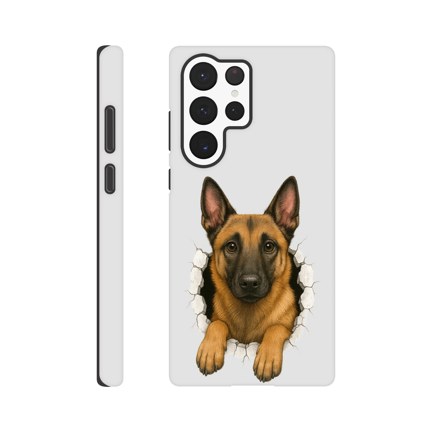 Coque résistante pour Samsung Galaxy S Malinois trou mur
