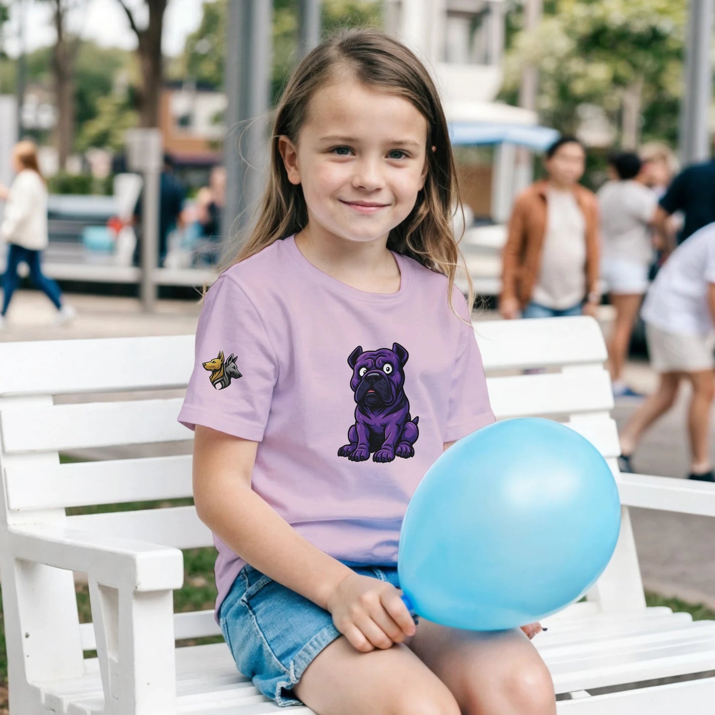 T-shirt enfant classique ras du cou Cane Corso humour 1  avec logo sur manche droite MolossDesign