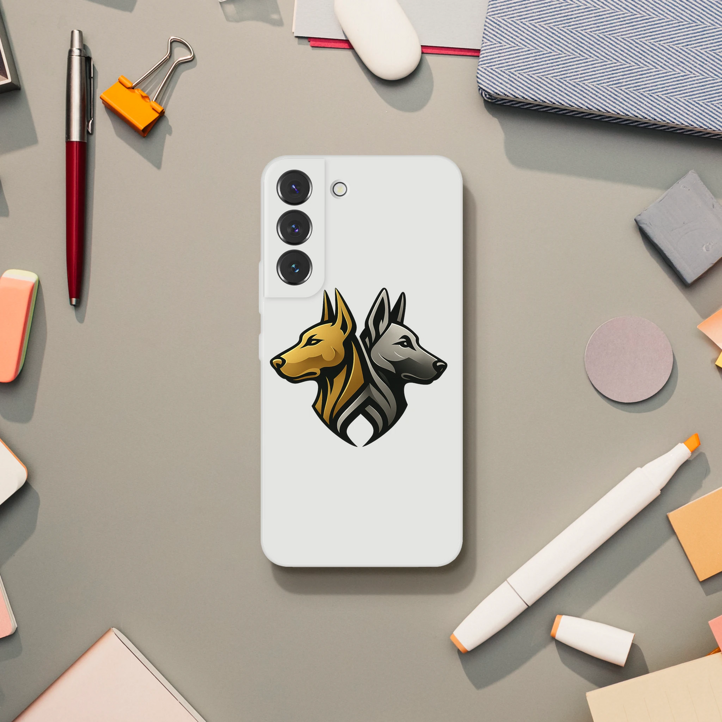 Coque transparente pour Samsung Galaxy avec logo de la marque MolossDesign