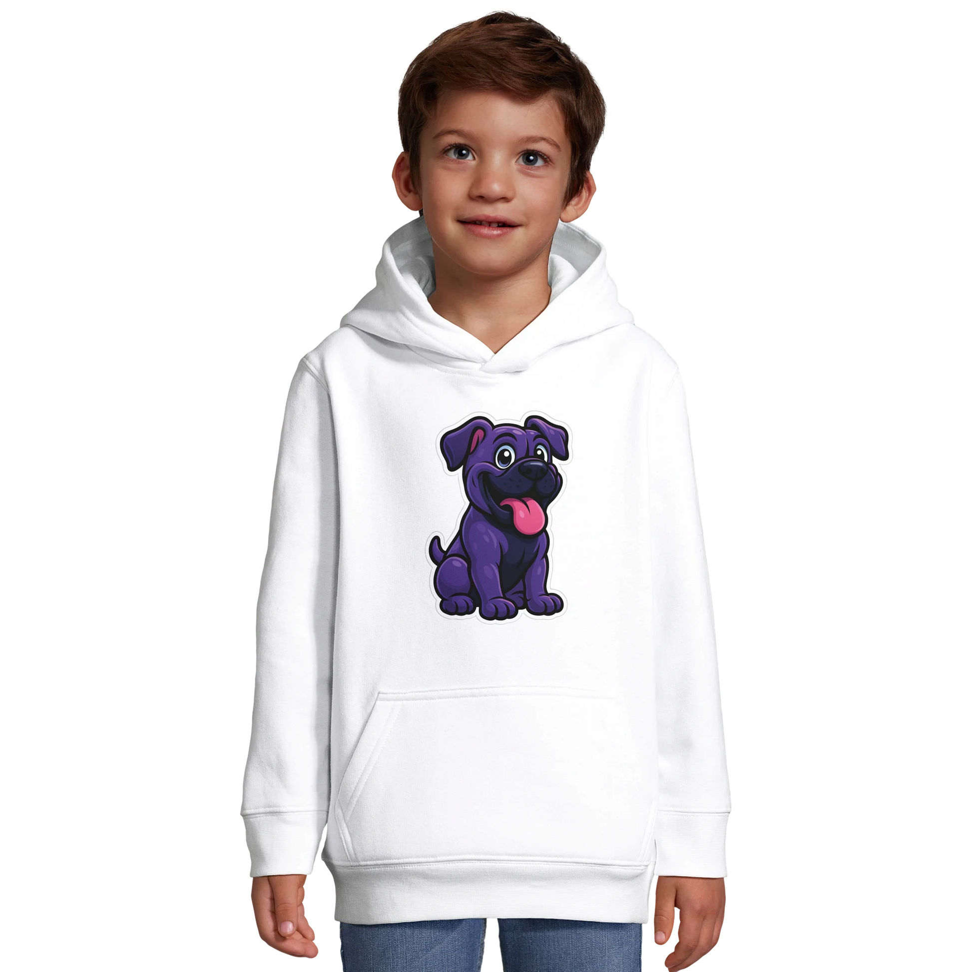 Sweat-shirt à capuche enfant blanc Cane Corso humour 