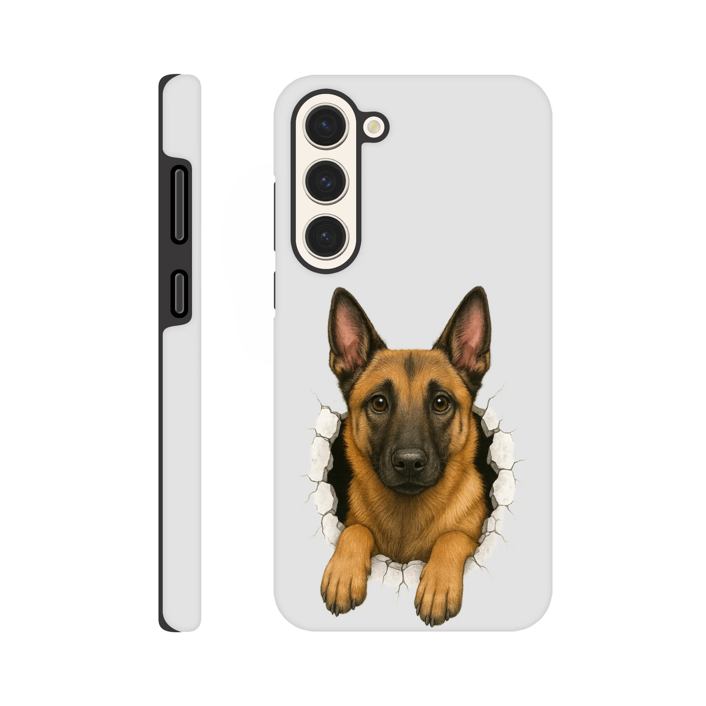 Coque résistante pour Samsung Galaxy S Malinois trou mur