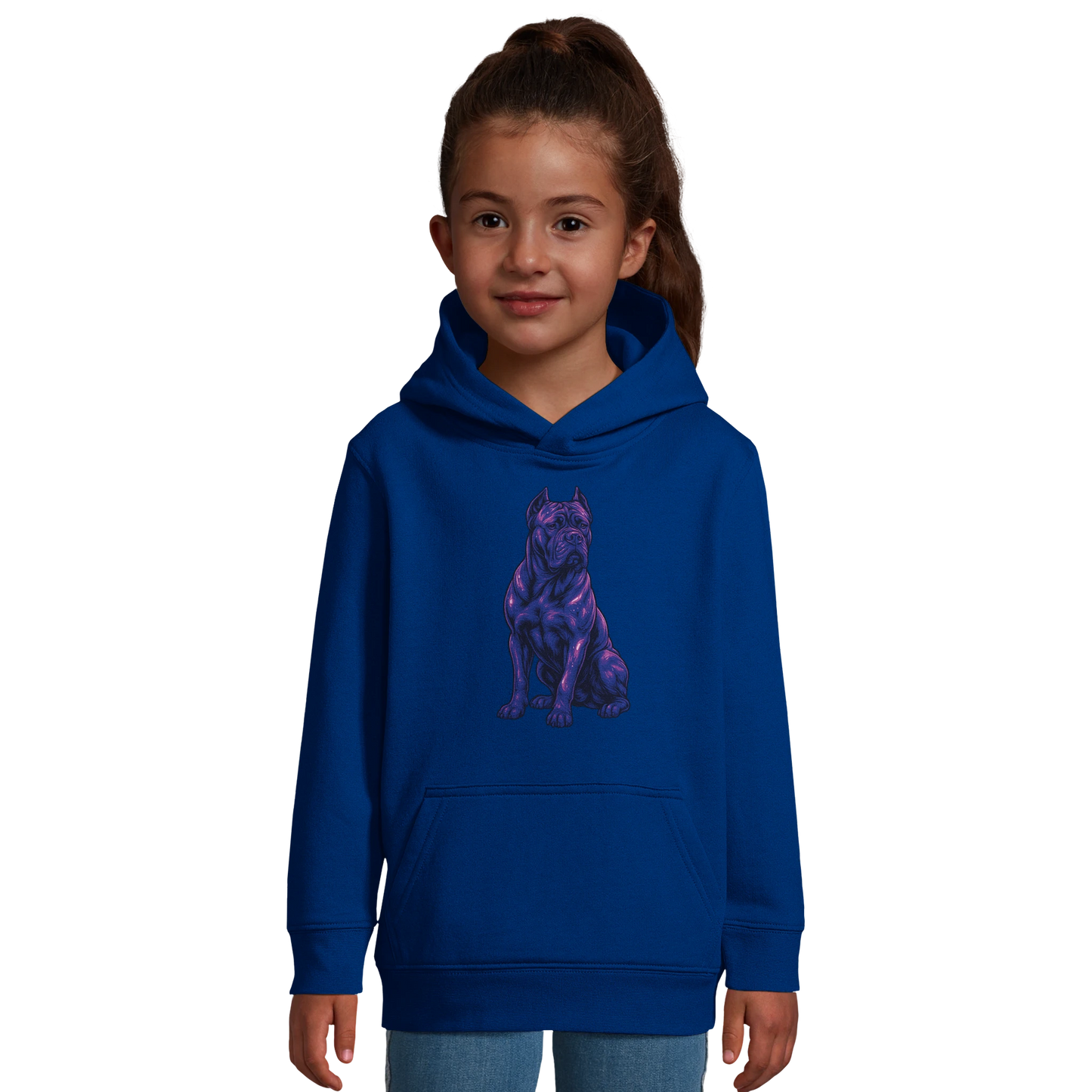 Sweat-shirt enfant mélange recyclé Cane Corso 2 avec logo sur le dos MolossDesign