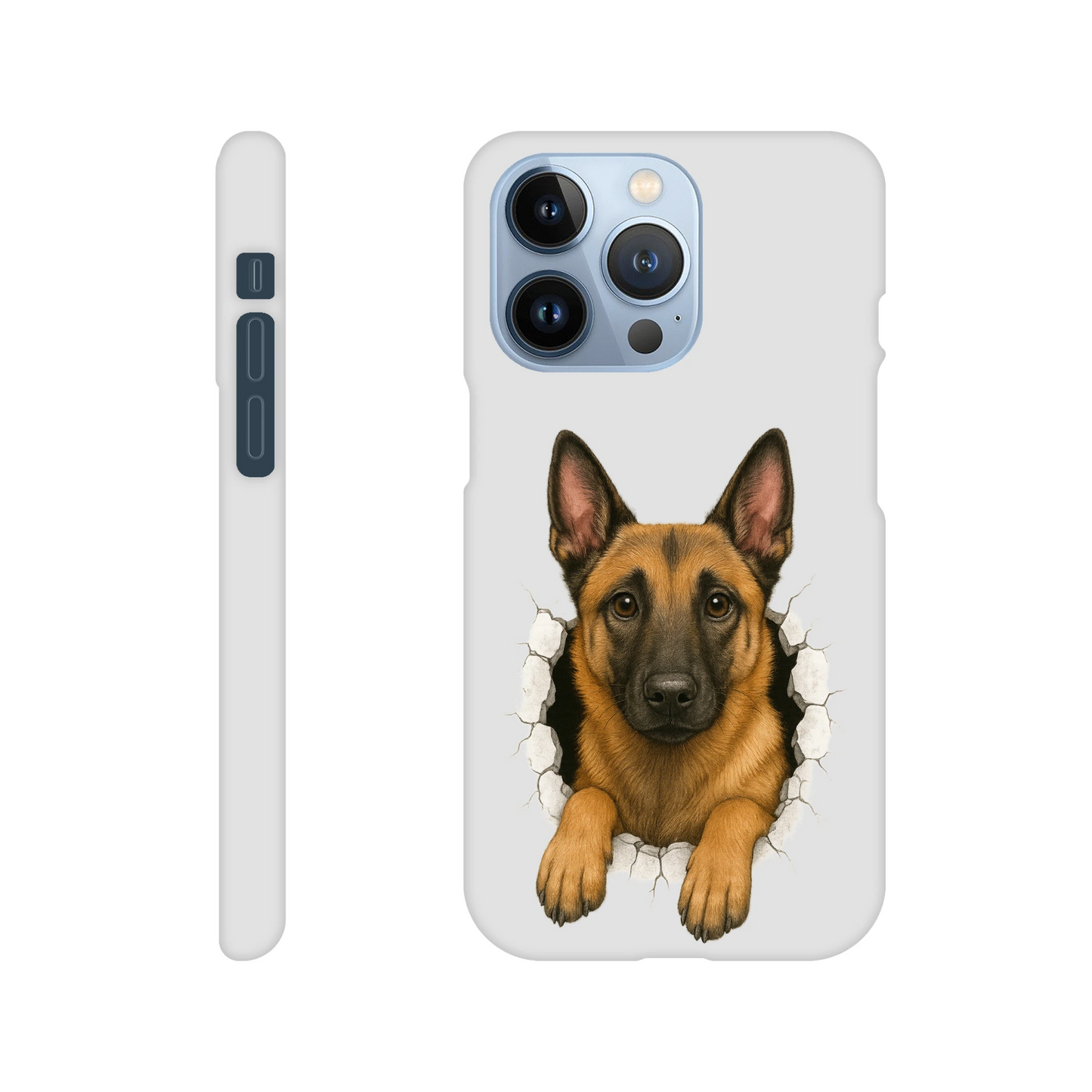 Coque de téléphone pour Iphone Malinois trou mur2