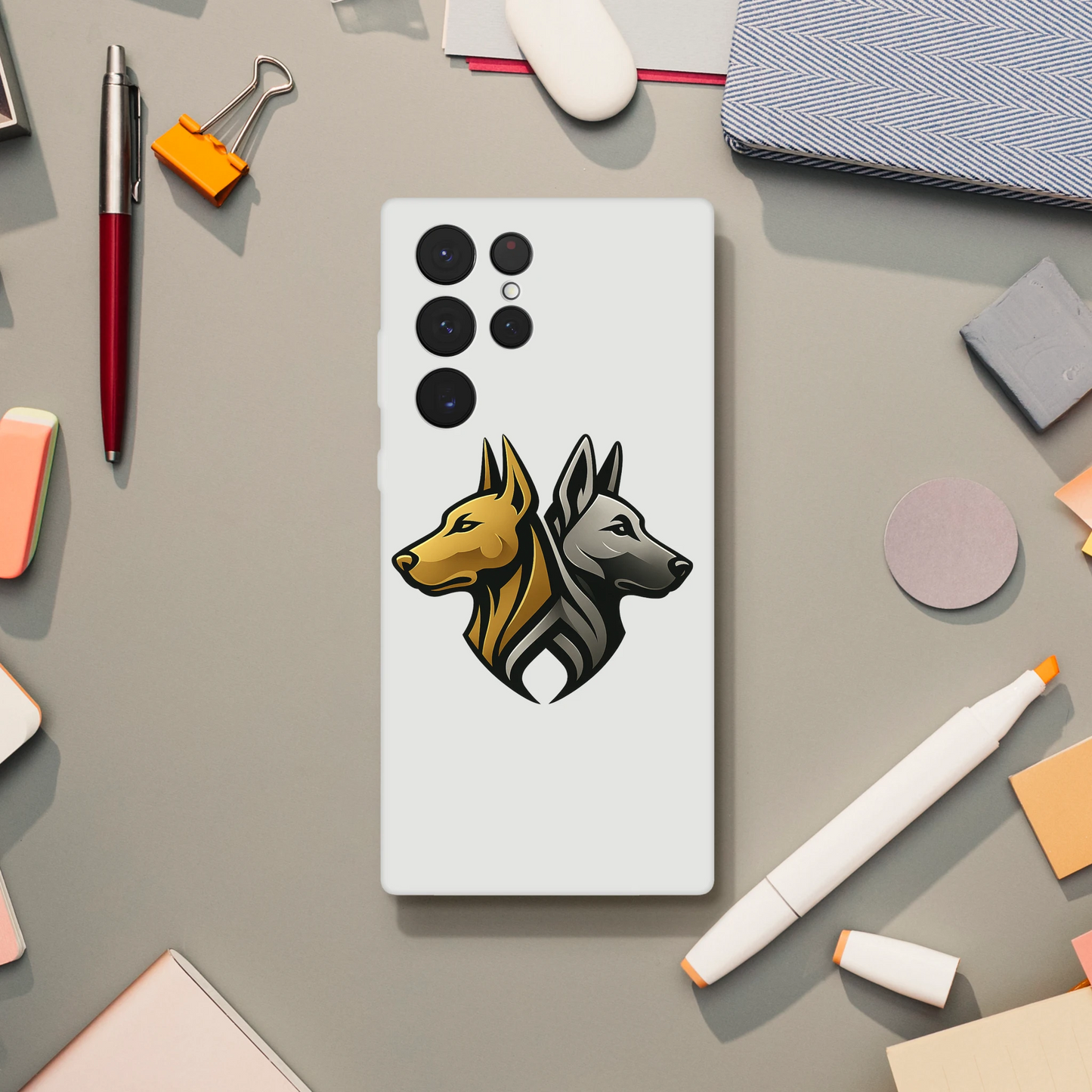 Coque transparente pour Samsung Galaxy avec logo de la marque MolossDesign