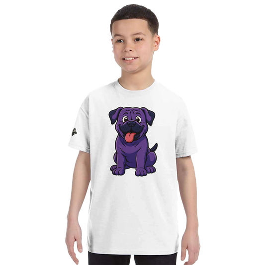 T-shirt enfant unisexe classique ras du cou blanc Cane Corso humour