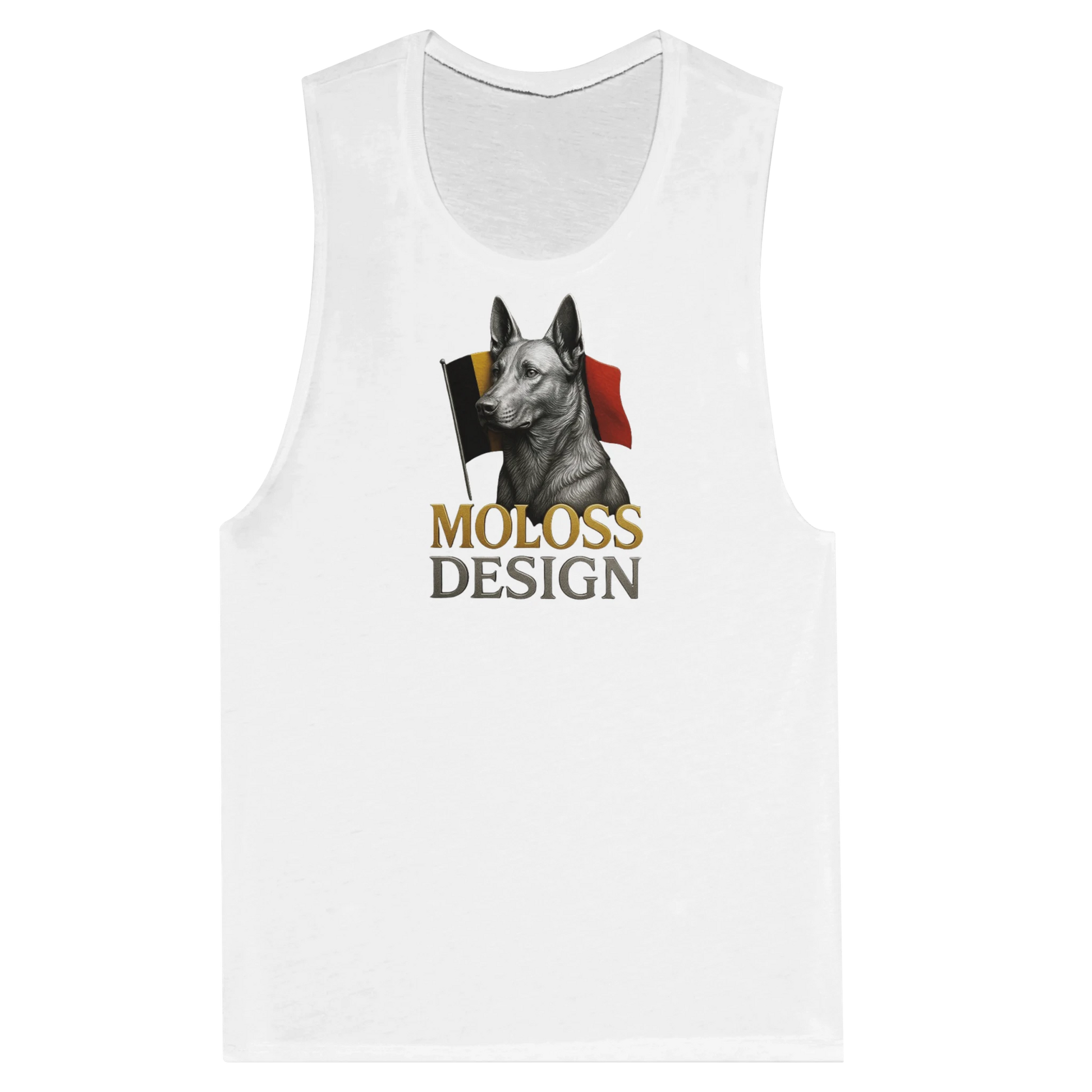 Débardeur pour femme blanc Malinois drapeau
