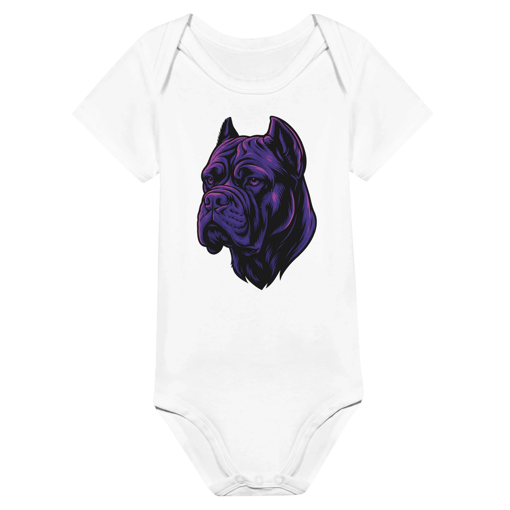 Body bébé blanc coton manches courtes Cane Corso