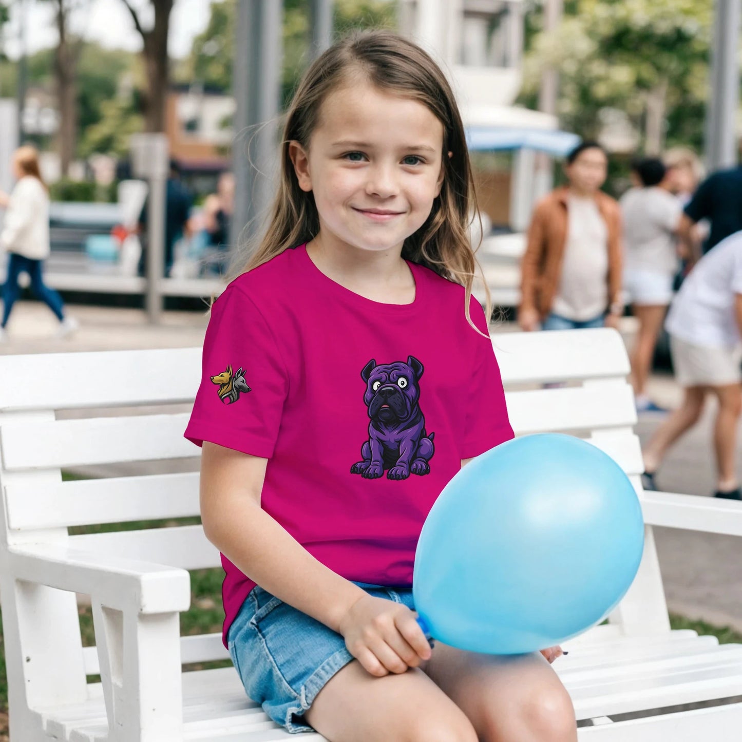 T-shirt enfant classique ras du cou Cane Corso humour 1  avec logo sur manche droite MolossDesign