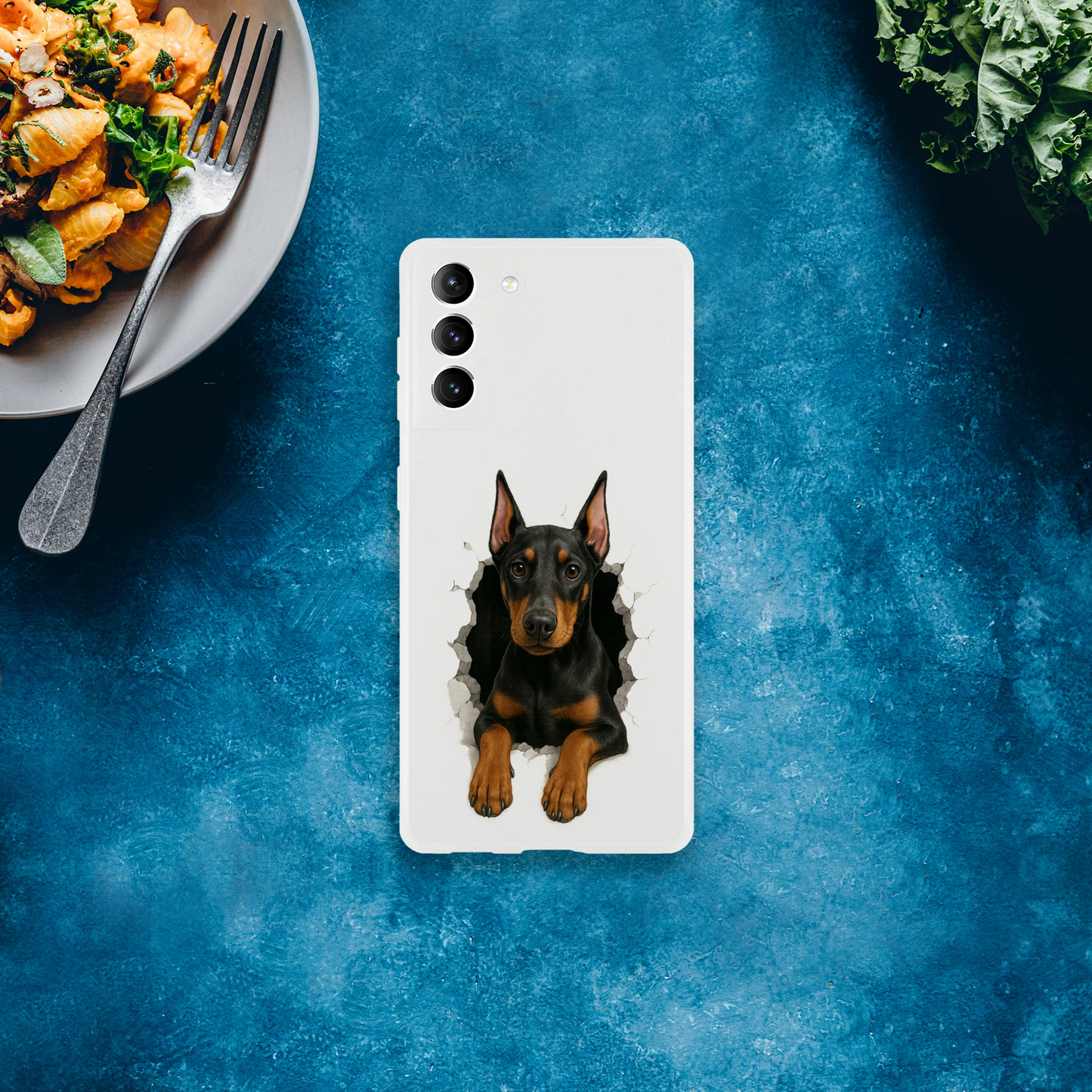 Coque pour Samsung Galaxy S Dobermann trou mur2