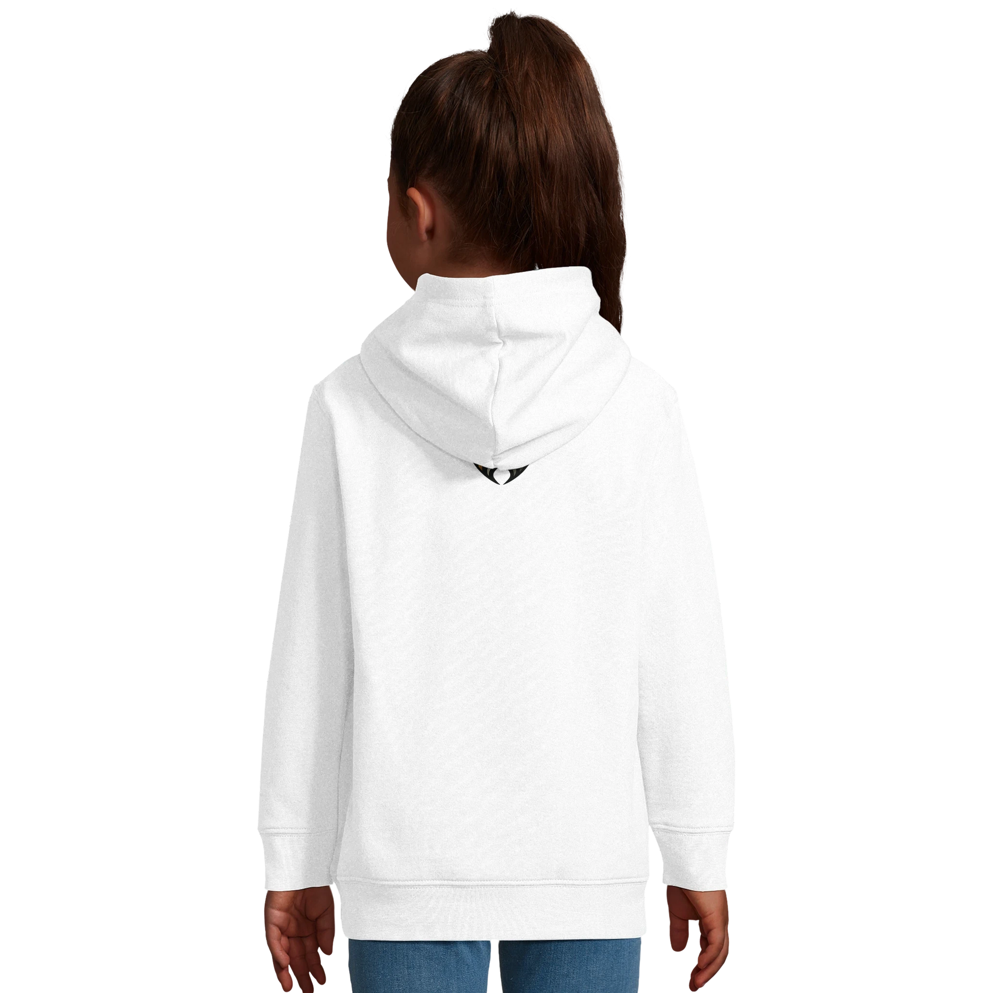 Sweat-shirt enfant mélange recyclé tête Cane Corso 1 avec logo sur le dos MolossDesign