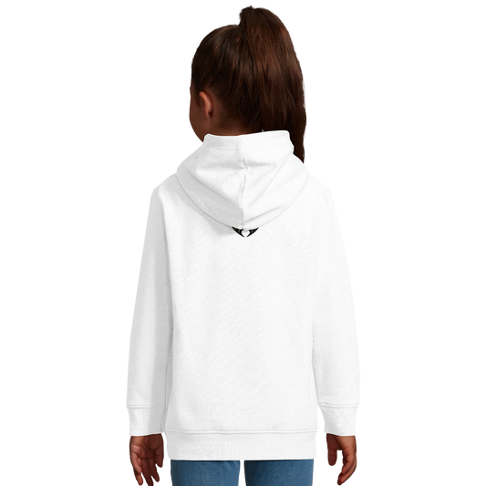 Sweat-shirt enfant mélange recyclé tête Cane Corso 1 avec logo sur le dos MolossDesign