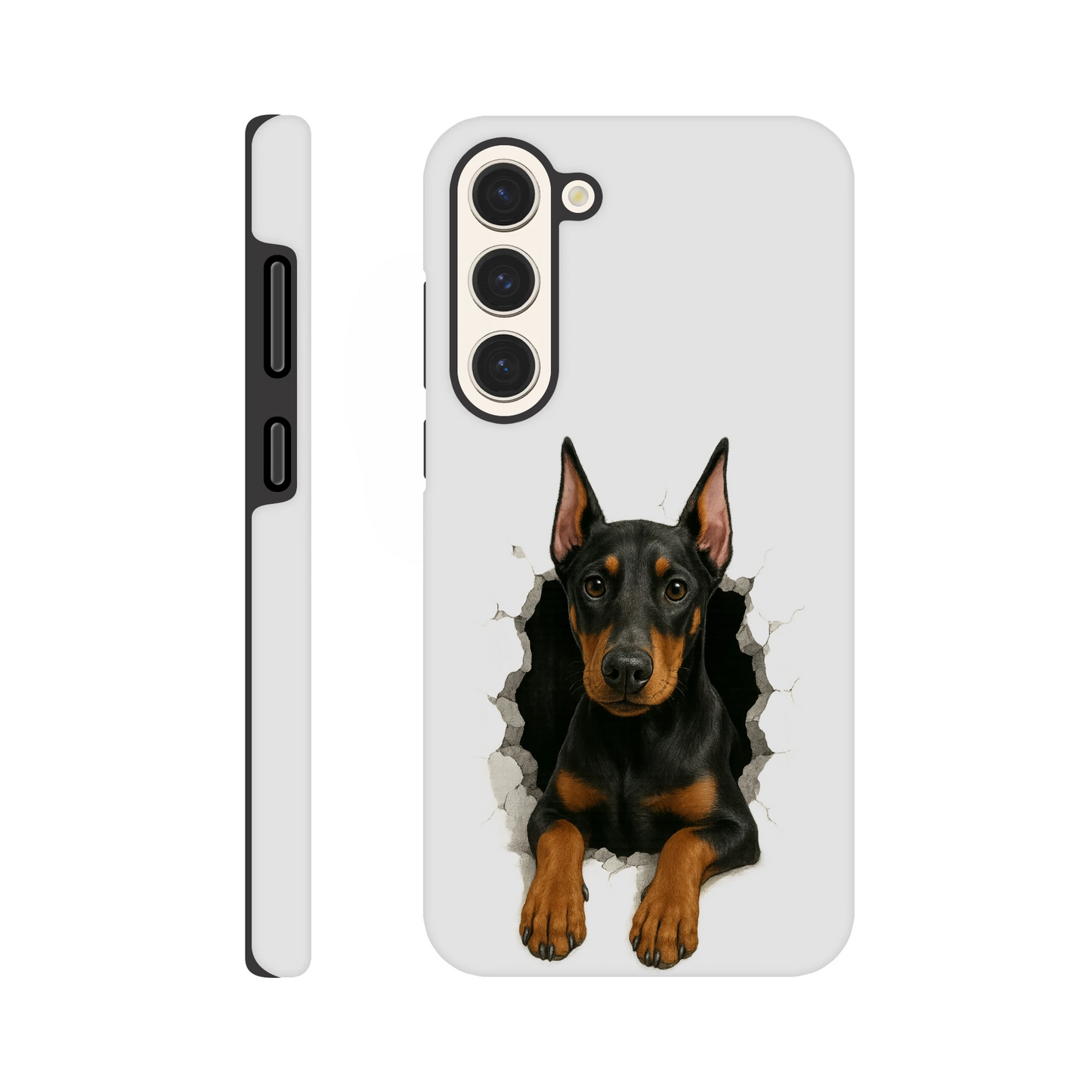 Coque résistante pour Samsung Galaxy S Dobermann trou mur