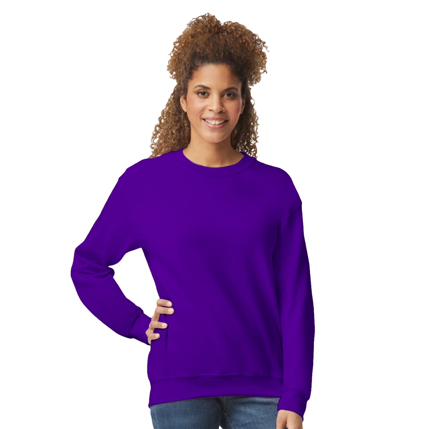 Marque MolossDesign | Sweat-shirt adulte unisexe uni ras du cou avec logo sur le dos MolossDesign