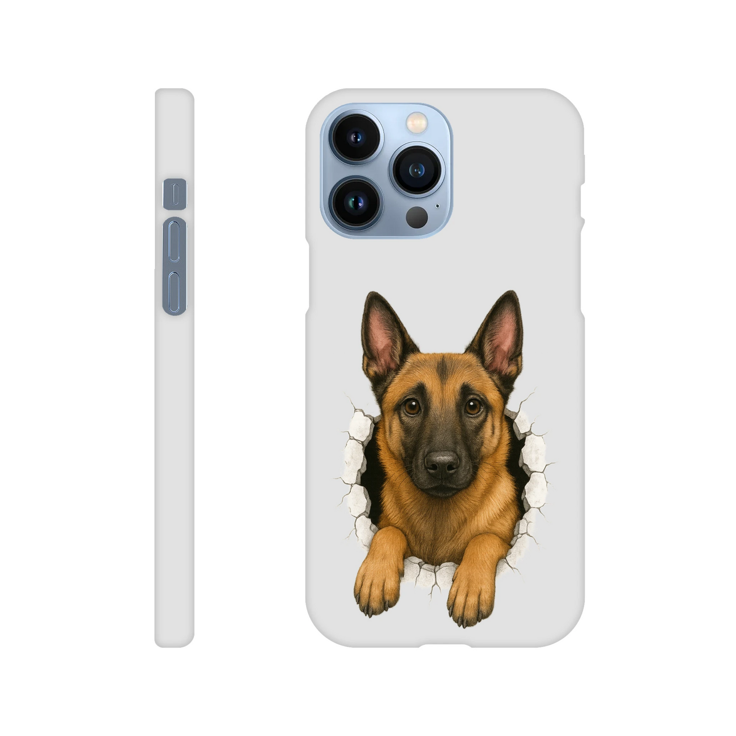 Coque de téléphone pour Iphone Malinois trou mur2