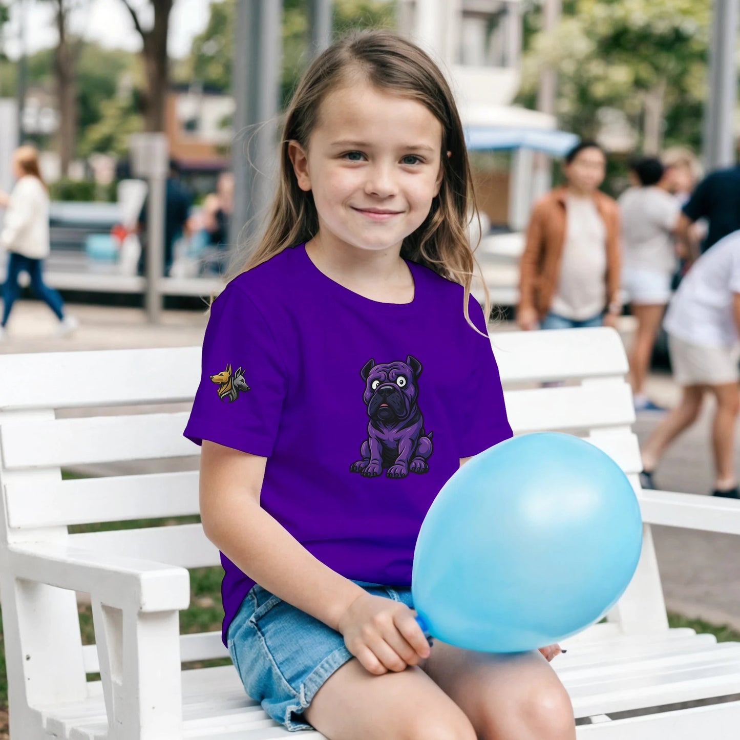 T-shirt enfant classique ras du cou Cane Corso humour 1  avec logo sur manche droite MolossDesign