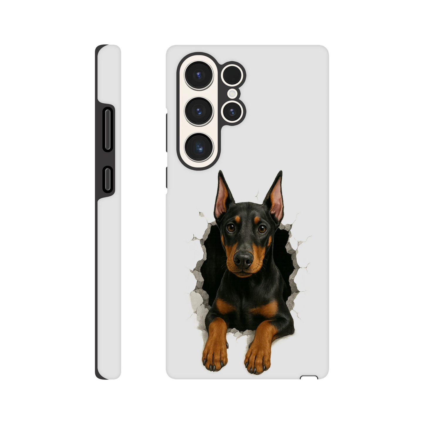 Coque résistante pour Samsung Galaxy S Dobermann trou mur