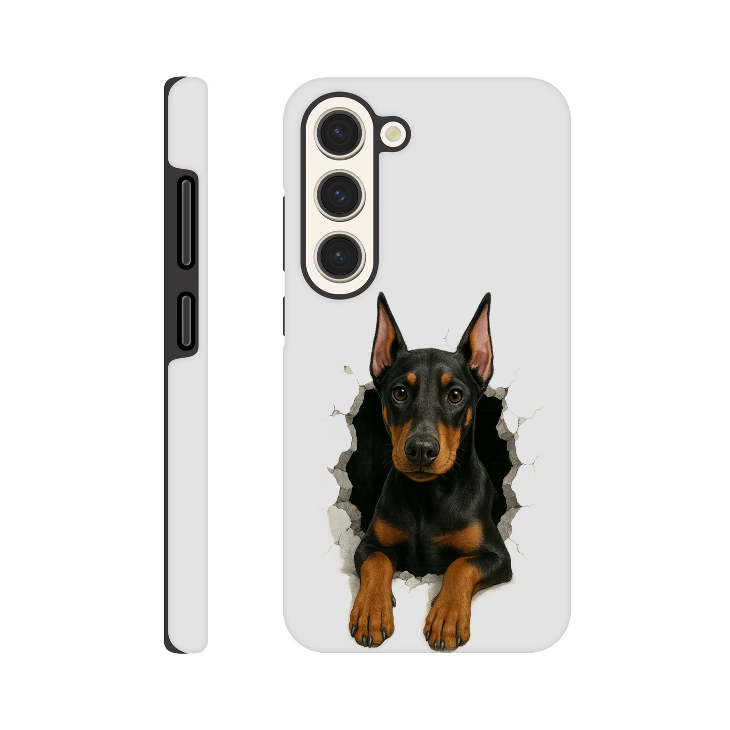 Coque résistante pour Samsung Galaxy S Dobermann trou mur