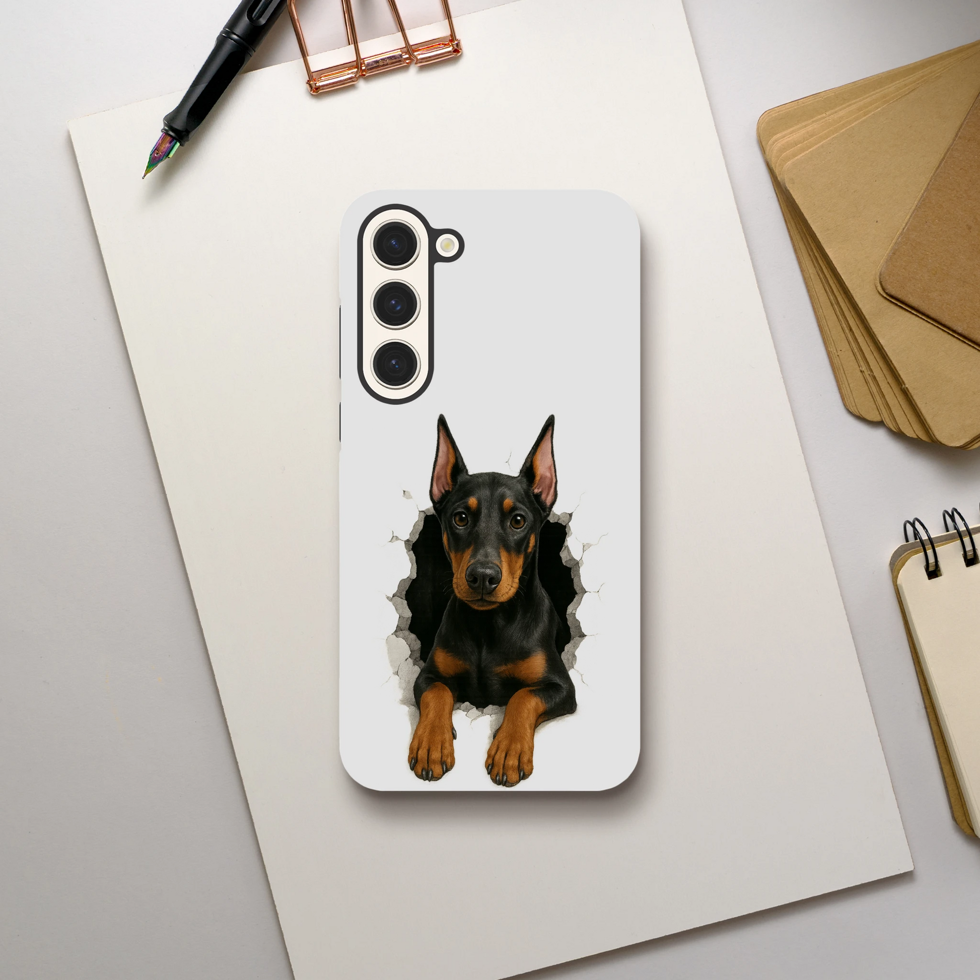 Coque résistante pour Samsung Galaxy S Dobermann trou mur