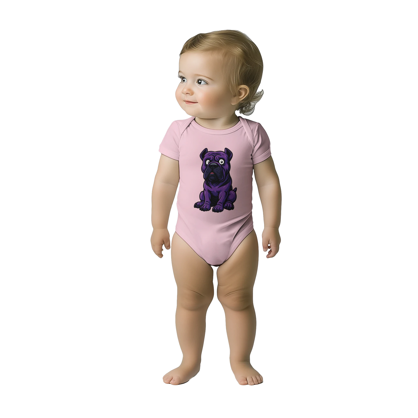 Body bébé rose coton manches courtes Cane Corso
