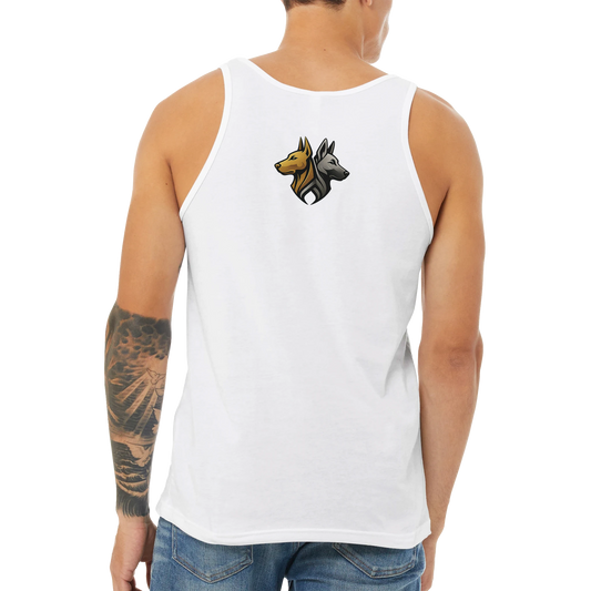 Débardeur unisexe premium uni avec logo sur le dos MolossDesign