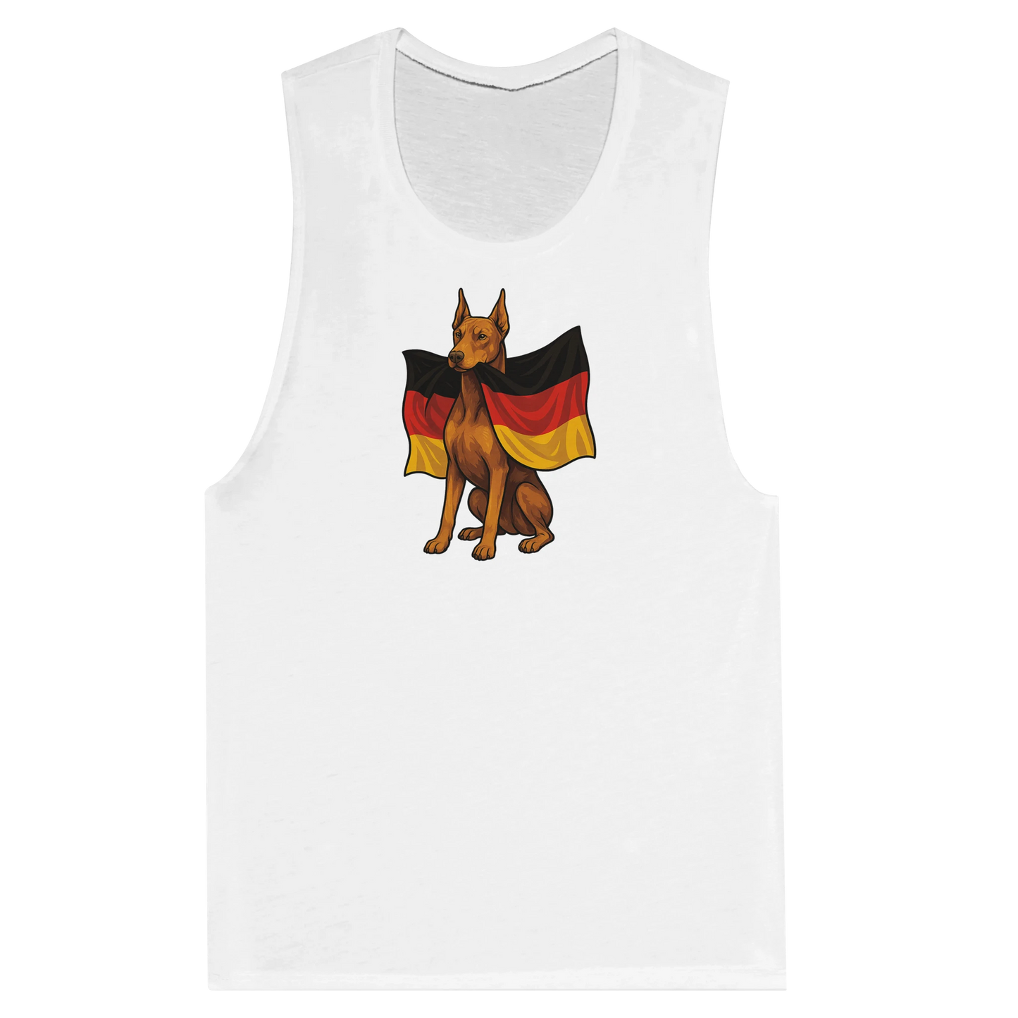 Débardeur pour femme Dobermann blanc drapeau