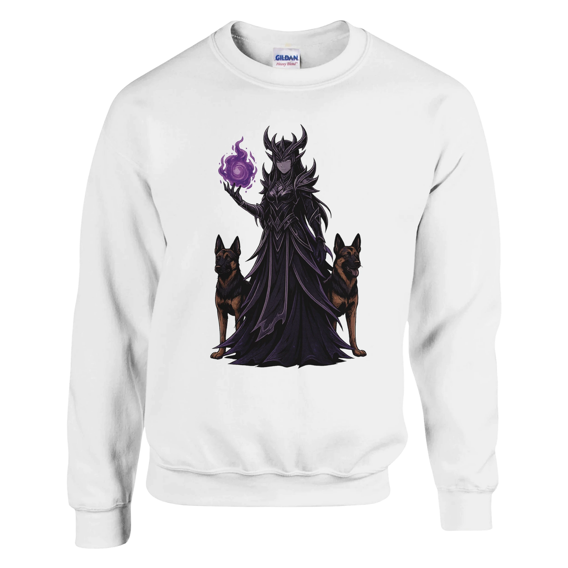 Sweat-shirt adulte unisexe classique ras du cou blanc Fantastique Malinois