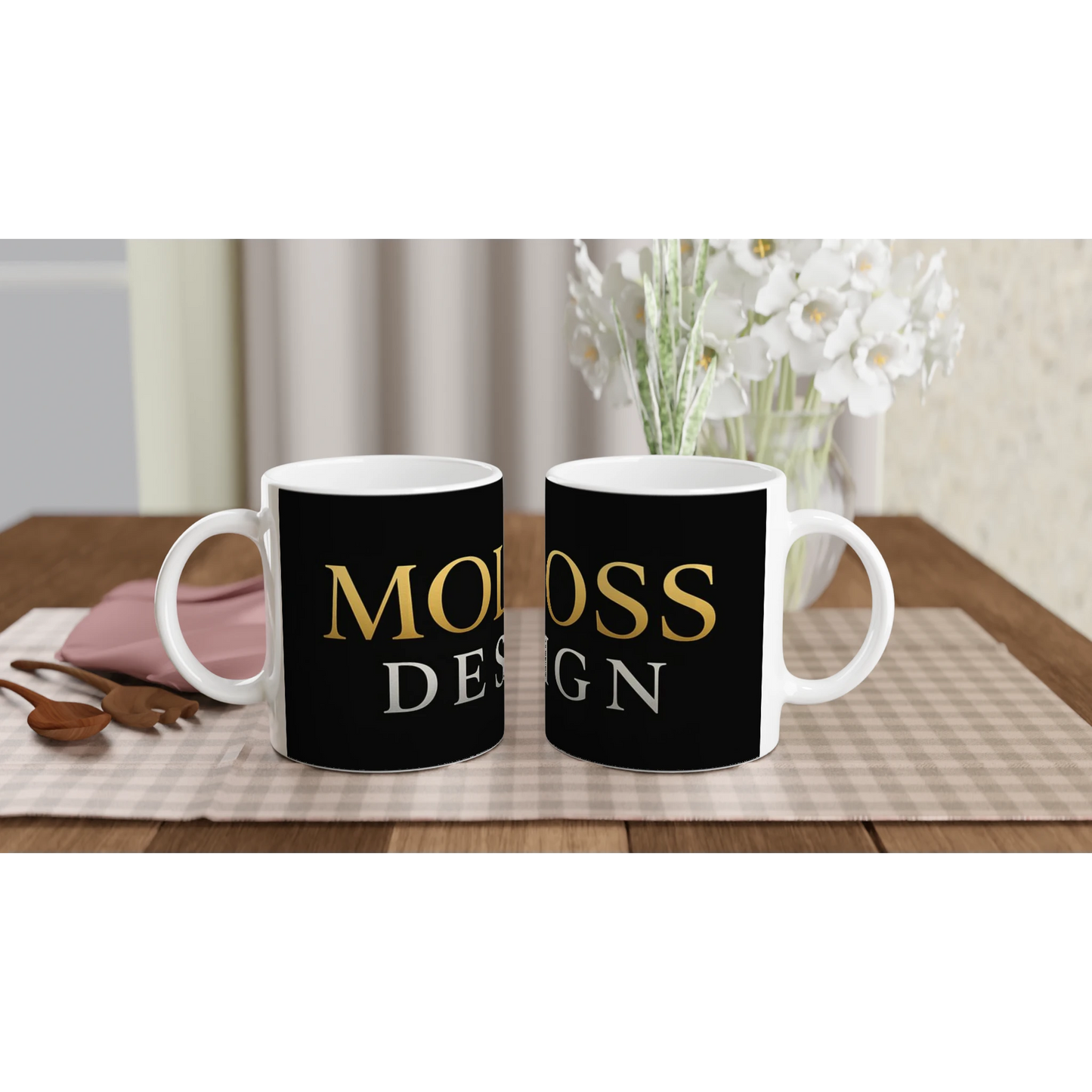 Mug en céramique blanche de 325 ml (11 oz) MolossDesign