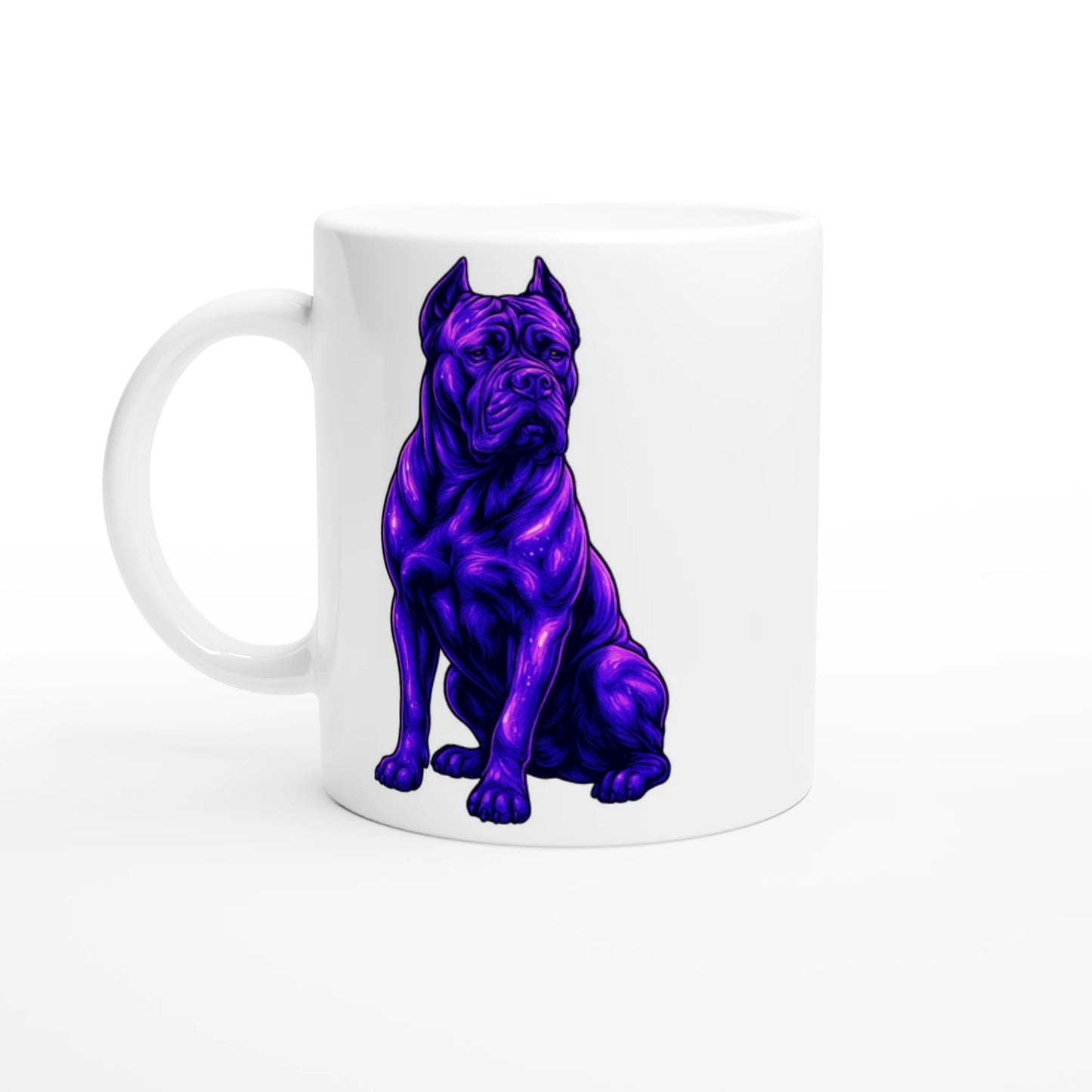 Mug en céramique blanche de 443 ml (15 oz) Cane Corso