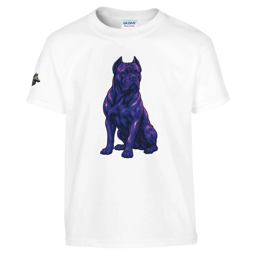 T-shirt enfant unisexe classique ras du cou blanc Cane Corso