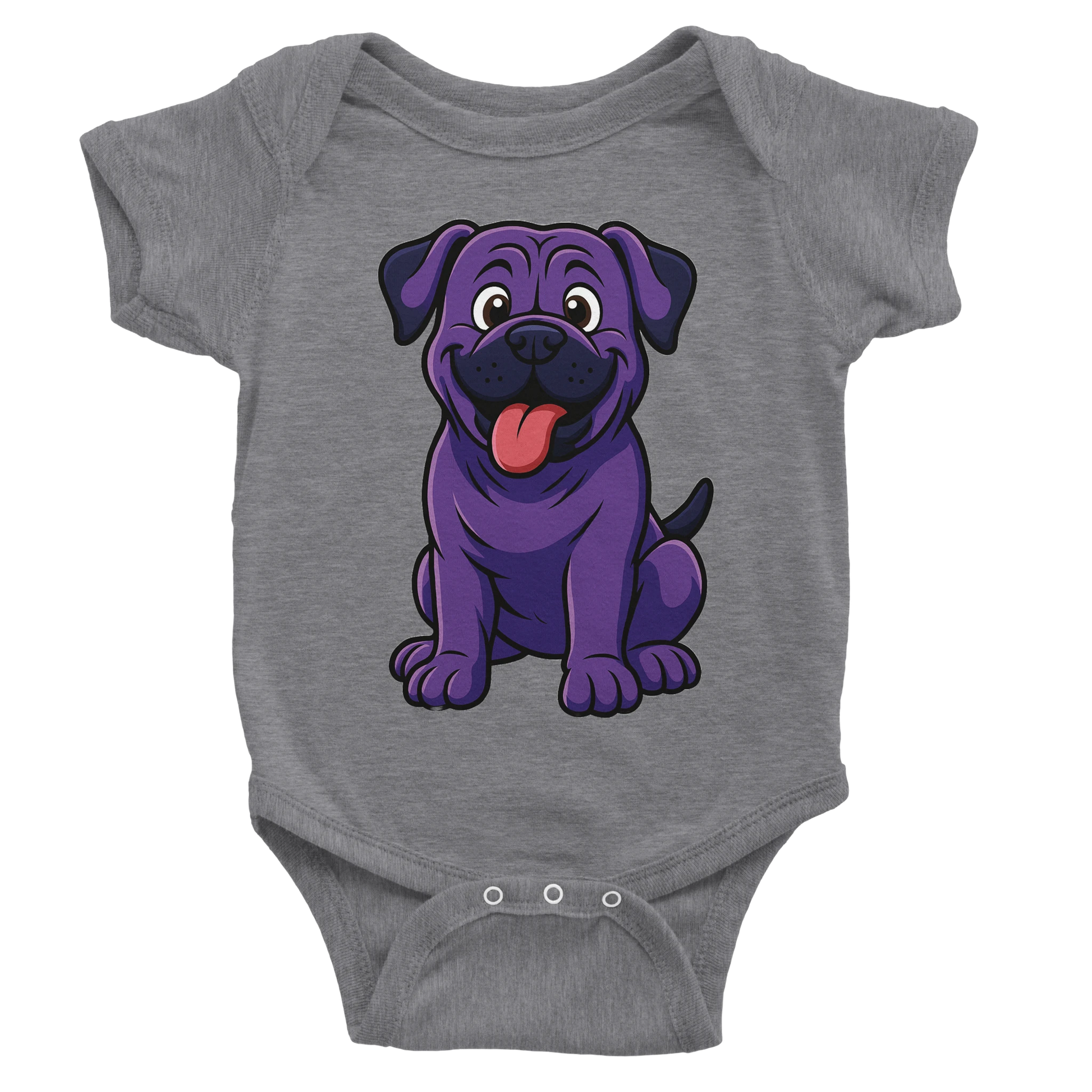 Body bébé gris coton manches courtes Cane Corso