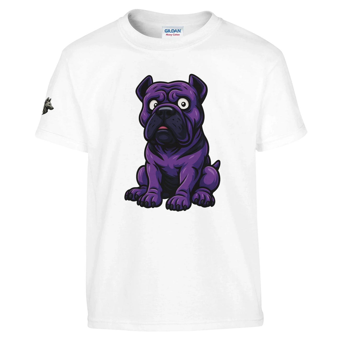 T-shirt enfant unisexe classique ras du cou blanc Cane Corso humour
