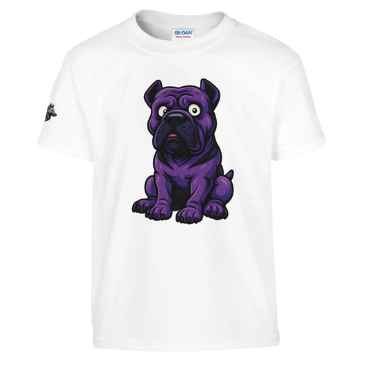T-shirt enfant unisexe classique ras du cou blanc Cane Corso humour