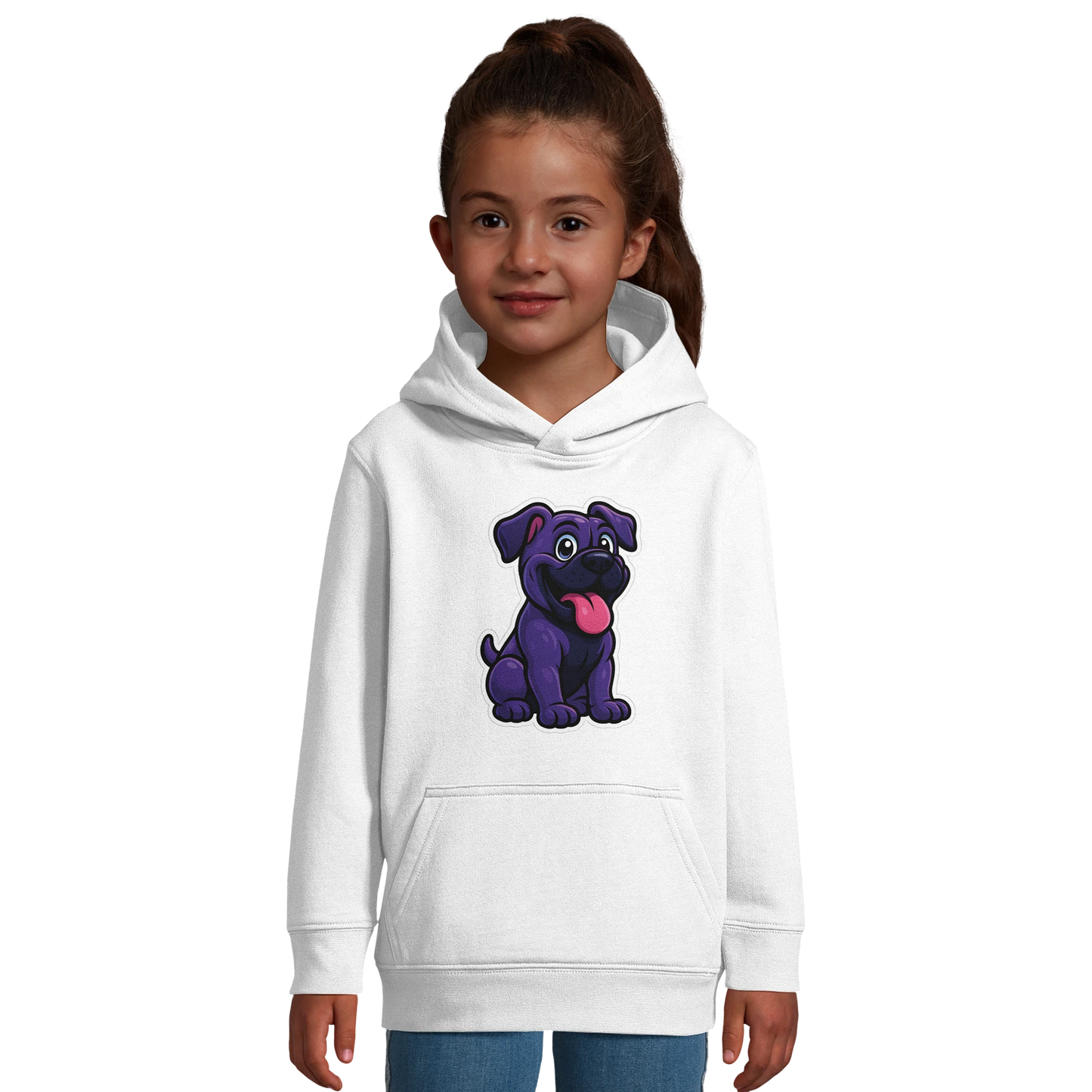 Sweat-shirt à capuche enfant blanc Cane Corso humour 