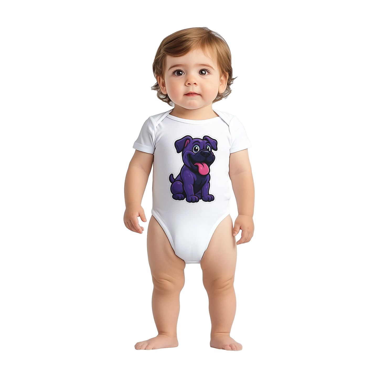 Body bébé blanc coton manches courtes Cane Corso