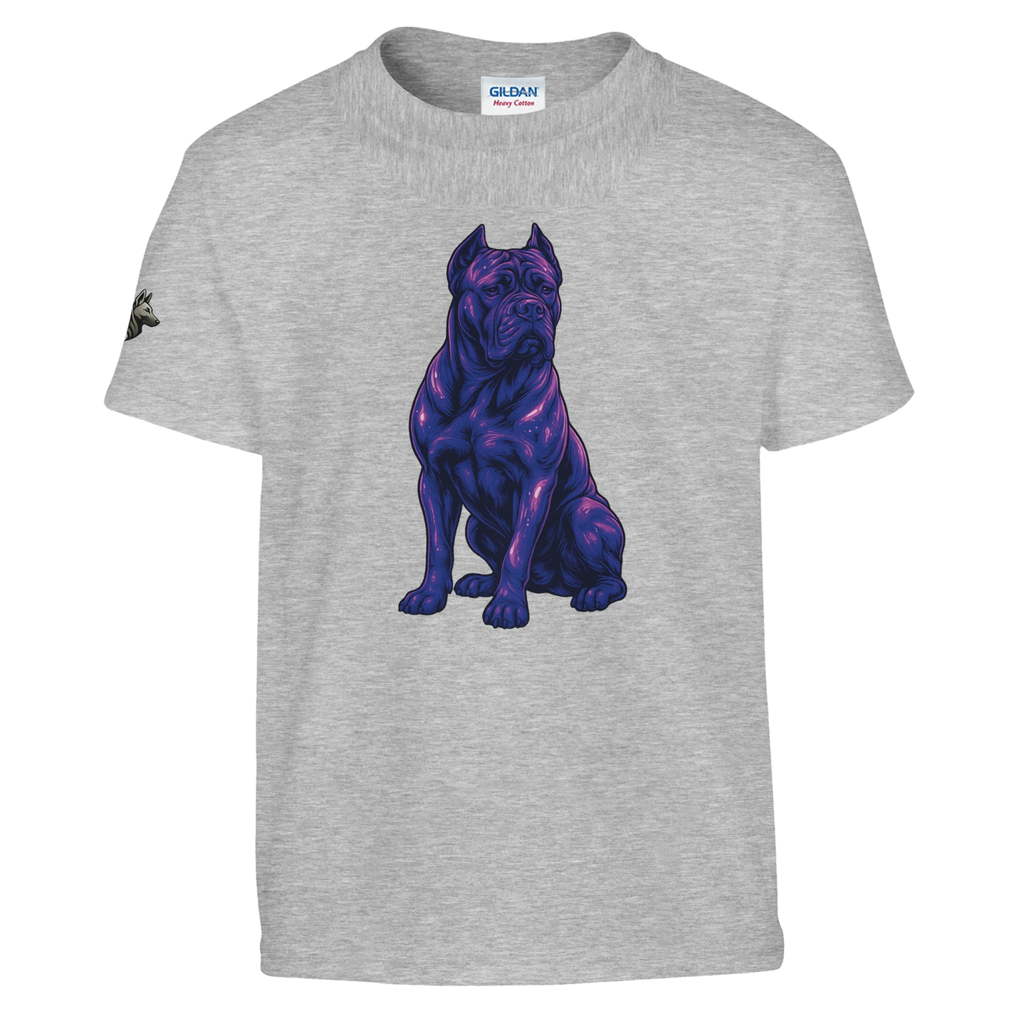 T-shirt enfant unisexe classique ras du cou gris Cane Corso