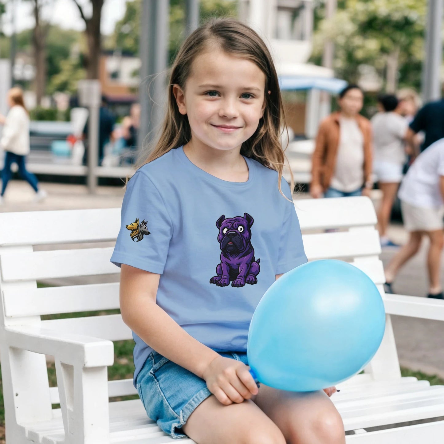 T-shirt enfant classique ras du cou Cane Corso humour 1  avec logo sur manche droite MolossDesign