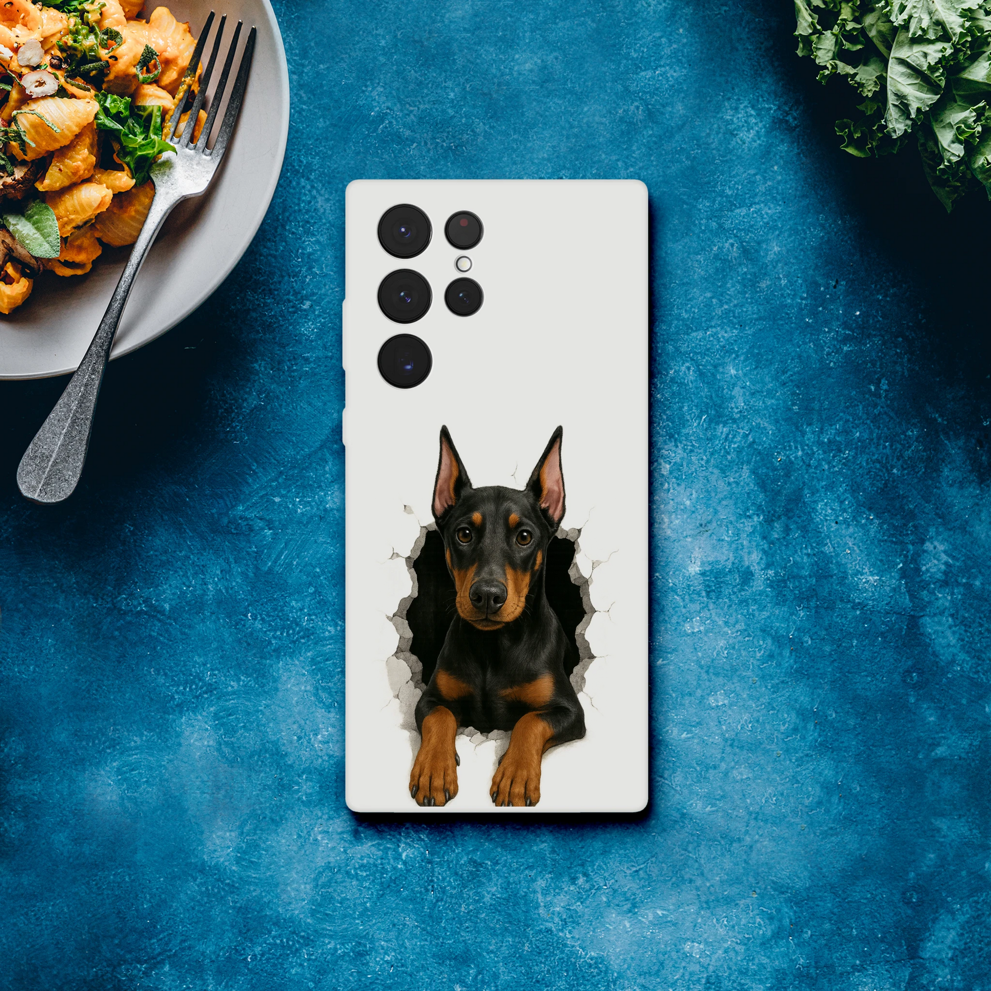 Coque pour Samsung Galaxy S Dobermann trou mur2