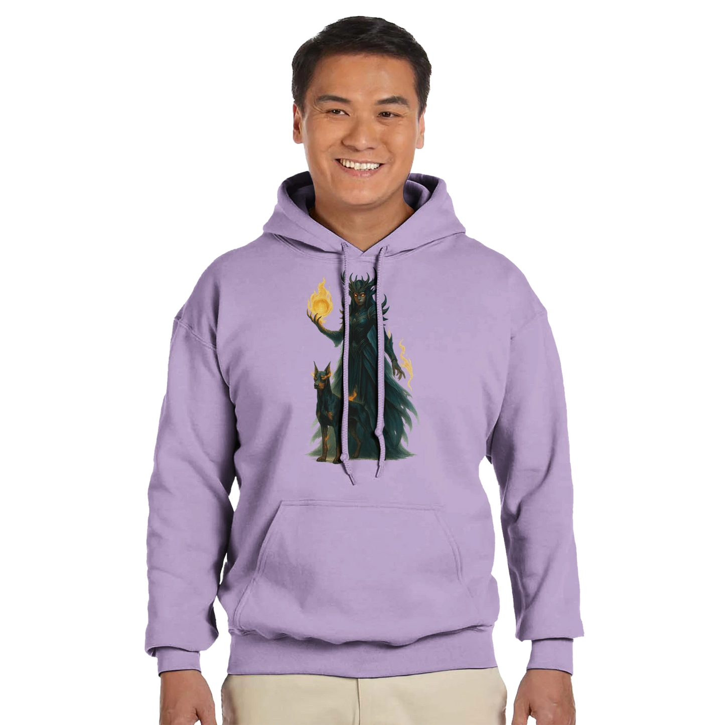 Sweat à capuche adulte unisexe classique violet Fantastique Dobermann