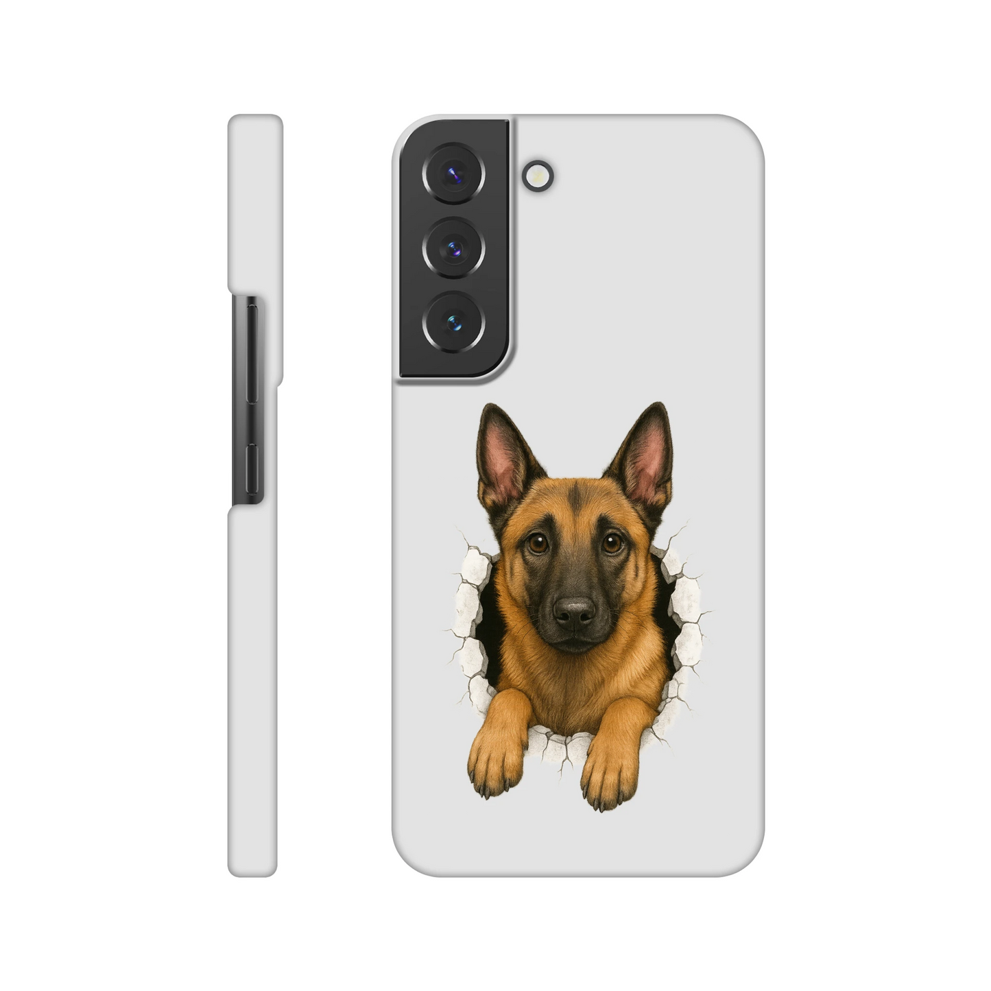 Coque de téléphone Samsung Galaxy S Malinois trou mur2