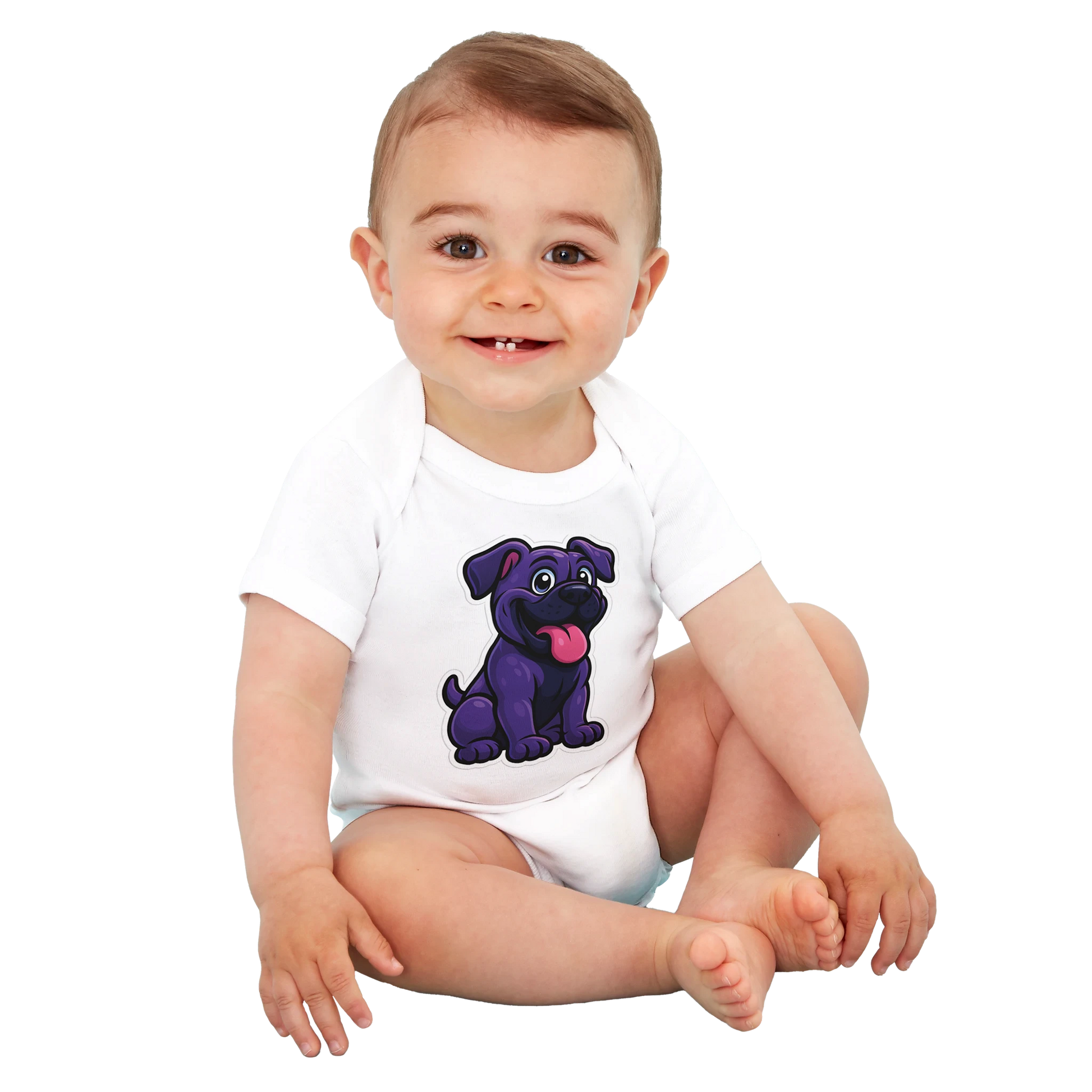 Body bébé blanc coton bio manches courtes Cane Corso 