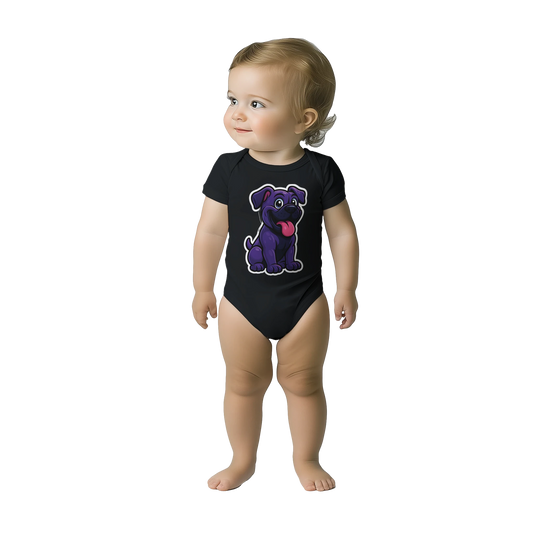 Body bébé noir coton manches courtes Cane Corso 