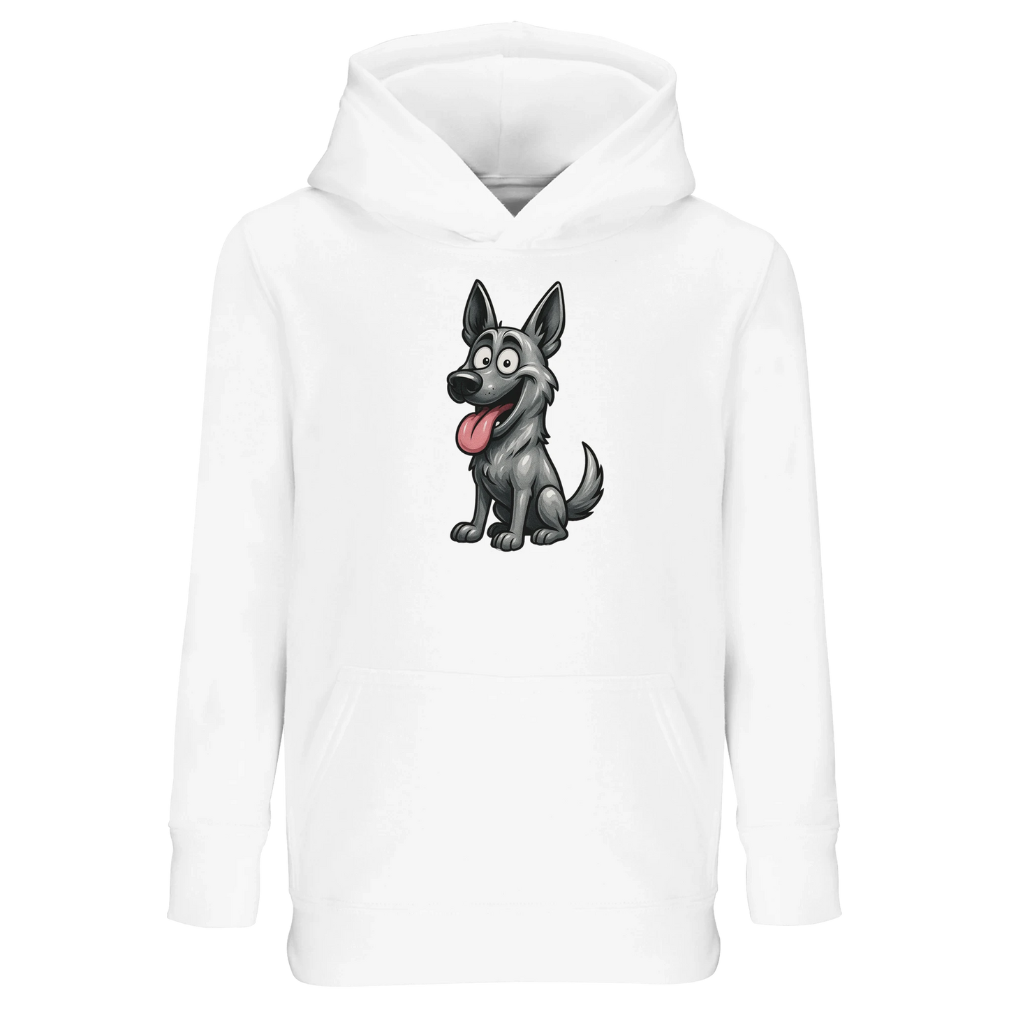 Sweat-shirt à capuche enfant blanc Malinois humour