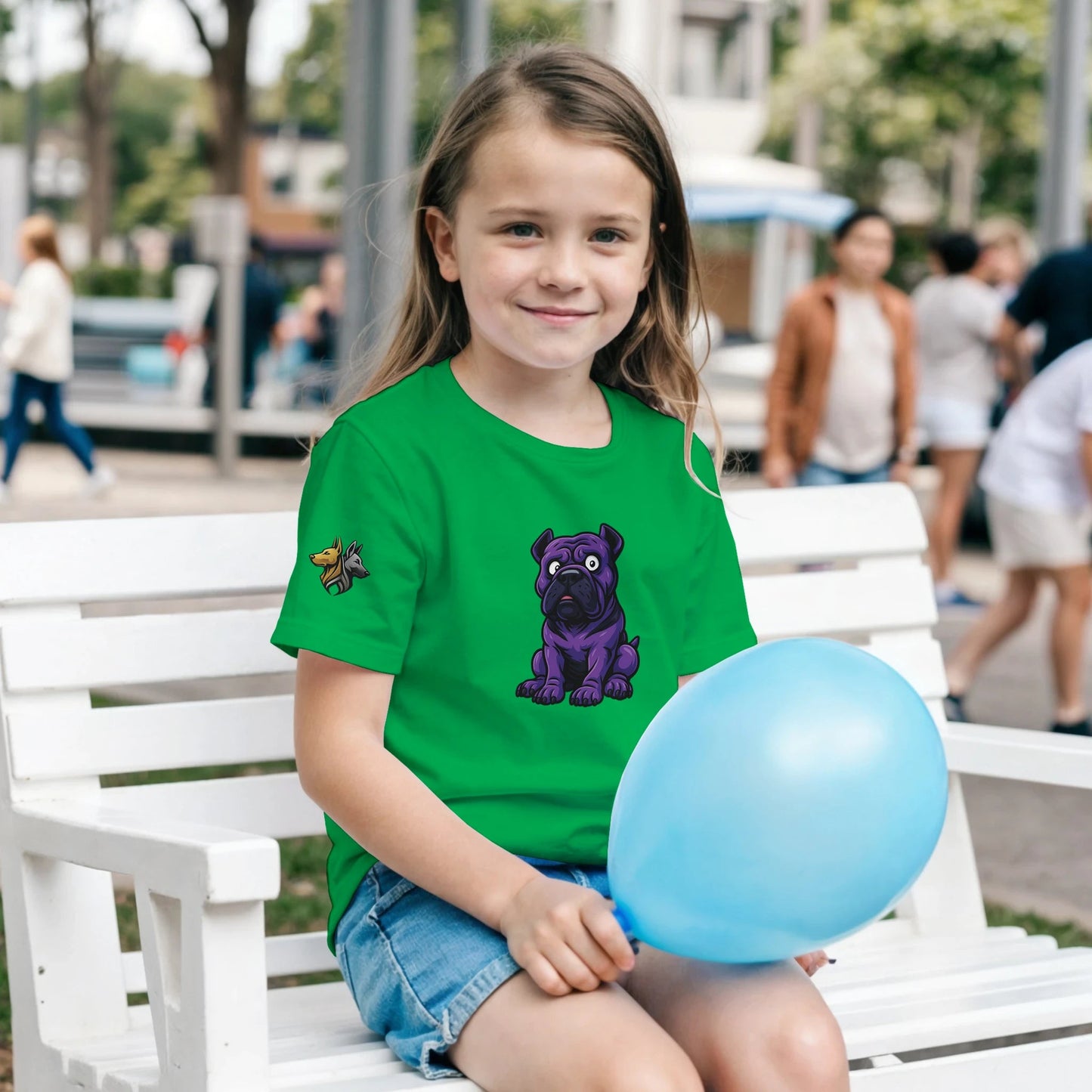 T-shirt enfant classique ras du cou Cane Corso humour 1  avec logo sur manche droite MolossDesign