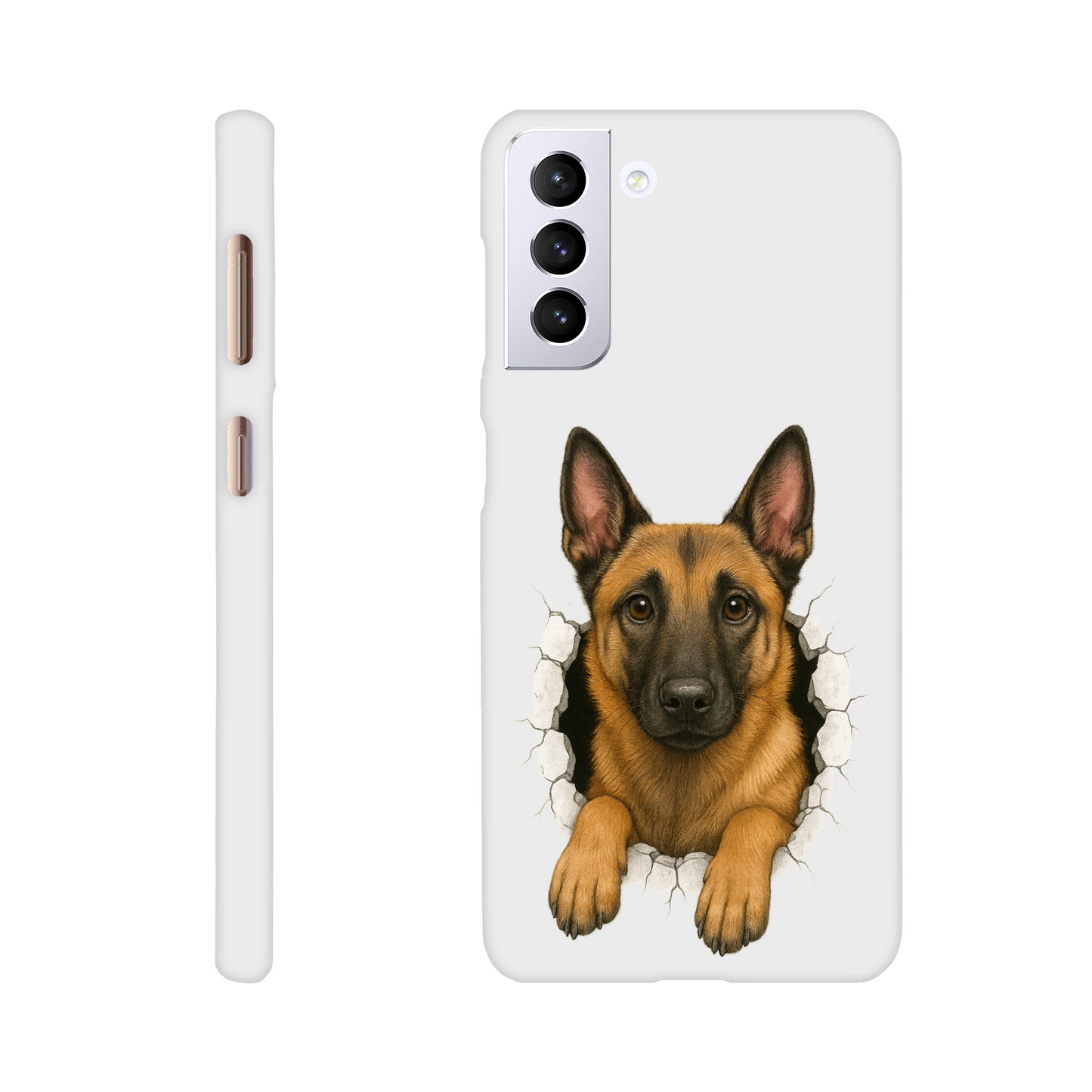 Coque de téléphone Samsung Galaxy S Malinois trou mur2