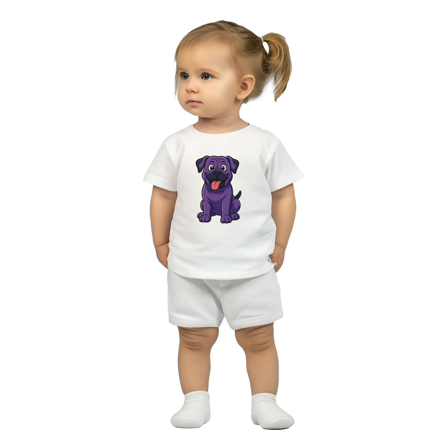 T-shirt bébé blanc coton manches courtes Cane Corso
