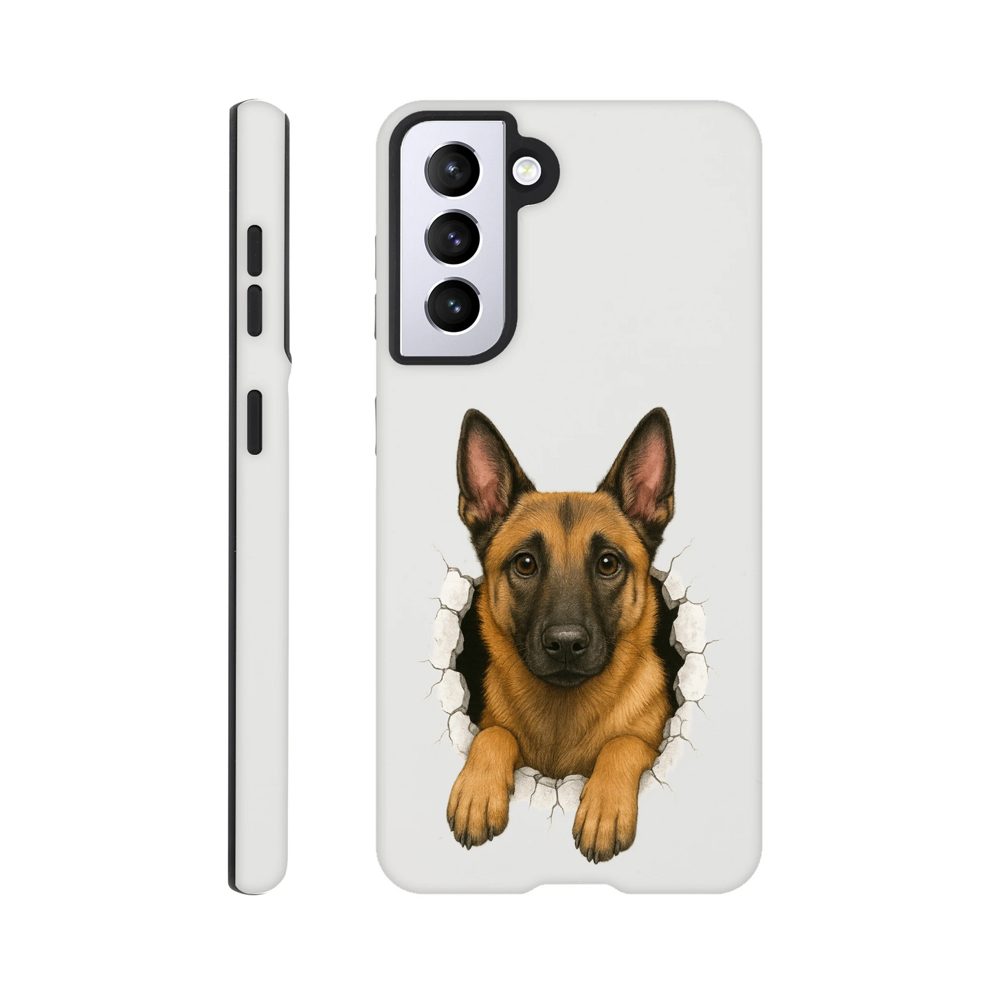 Coque résistante pour Samsung Galaxy S Malinois trou mur