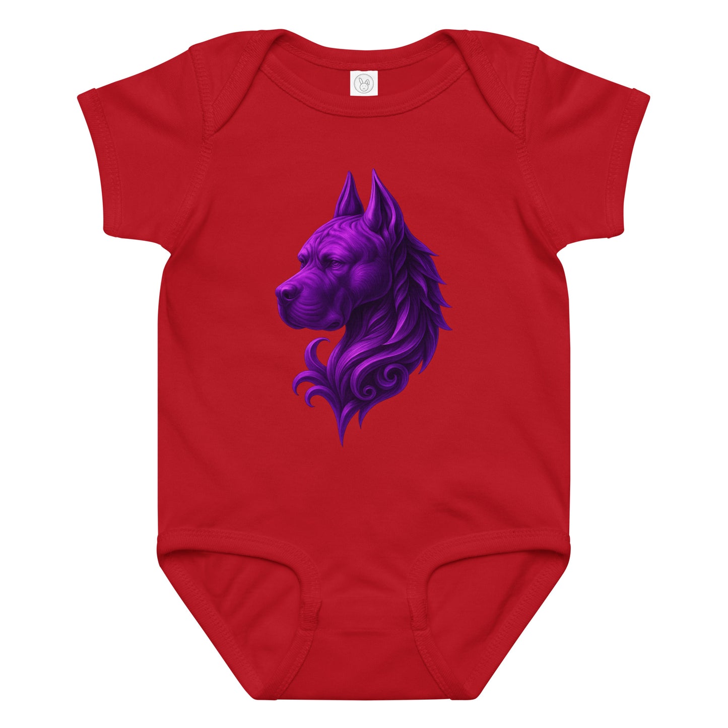 Body en jersey bébé rouge tête majestueuse Cane Corso