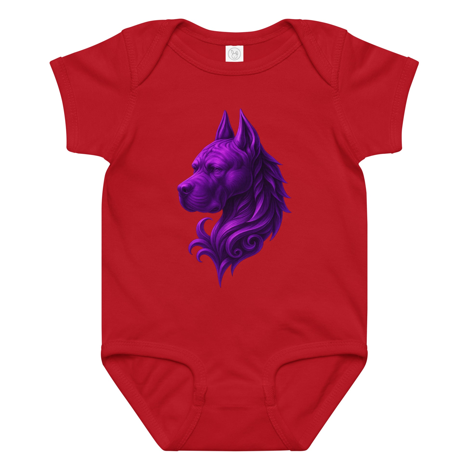 Body en jersey bébé rouge tête majestueuse Cane Corso